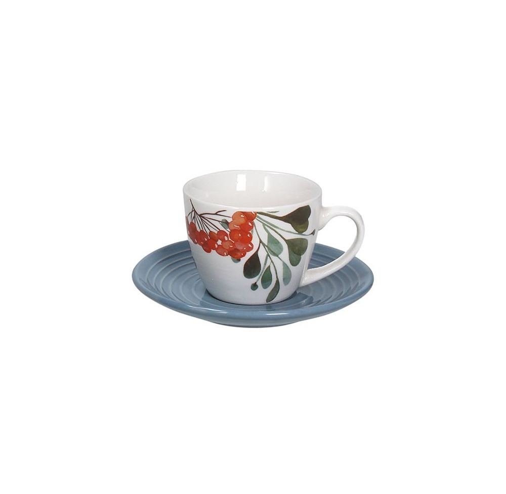 

Кофейный сервиз Tognana Metropolis Sophy, 85 мл, 6 персон, фарфор, голубой