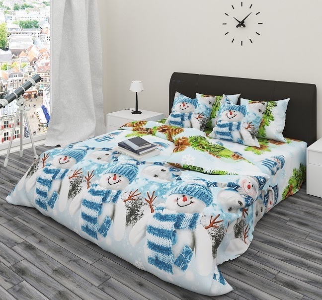 

Простынь MirSon Бязь Premium 17-0266 Snowman 220x240 см