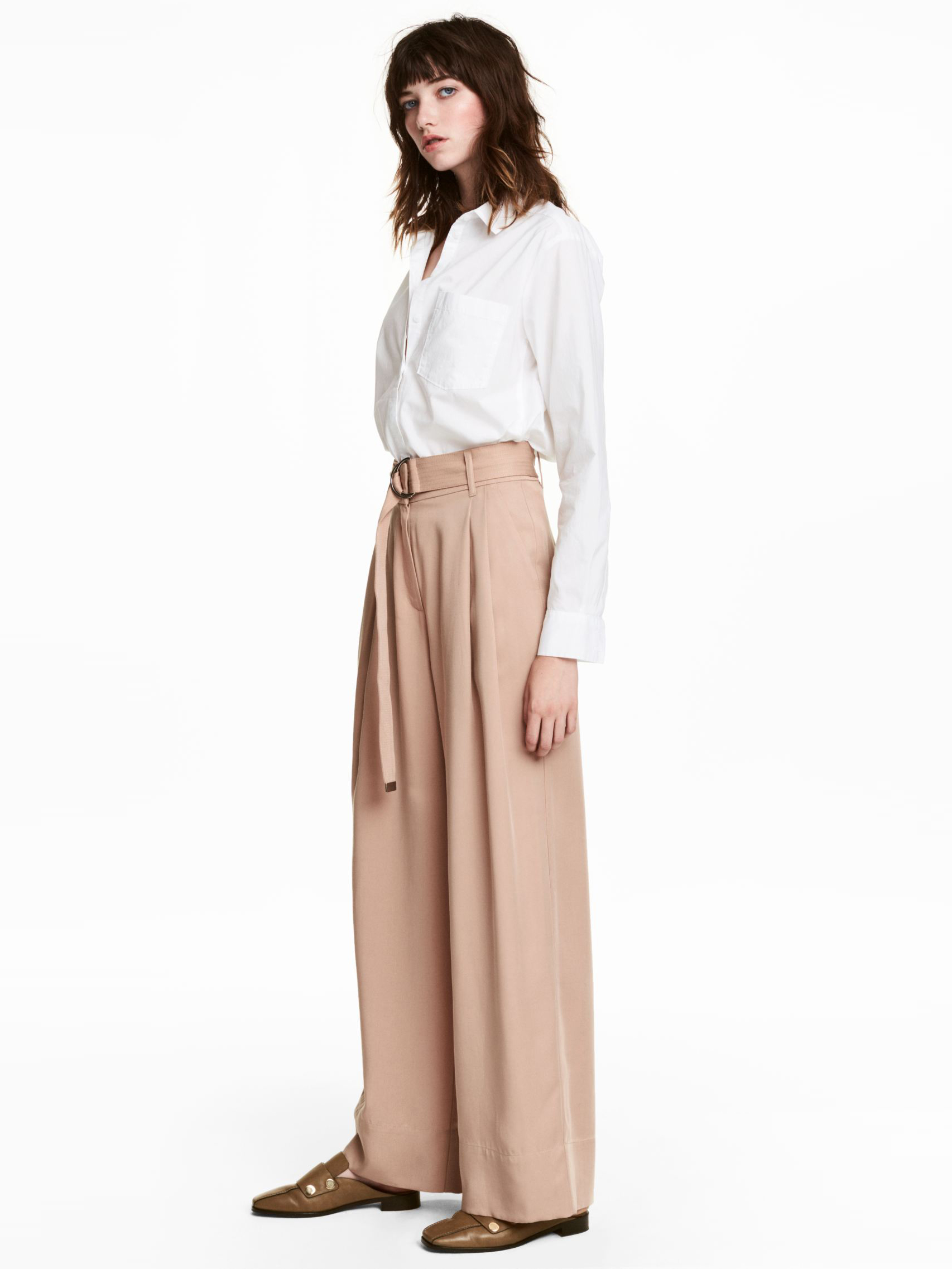 

Брюки H&M 554558611 42 Бежевые