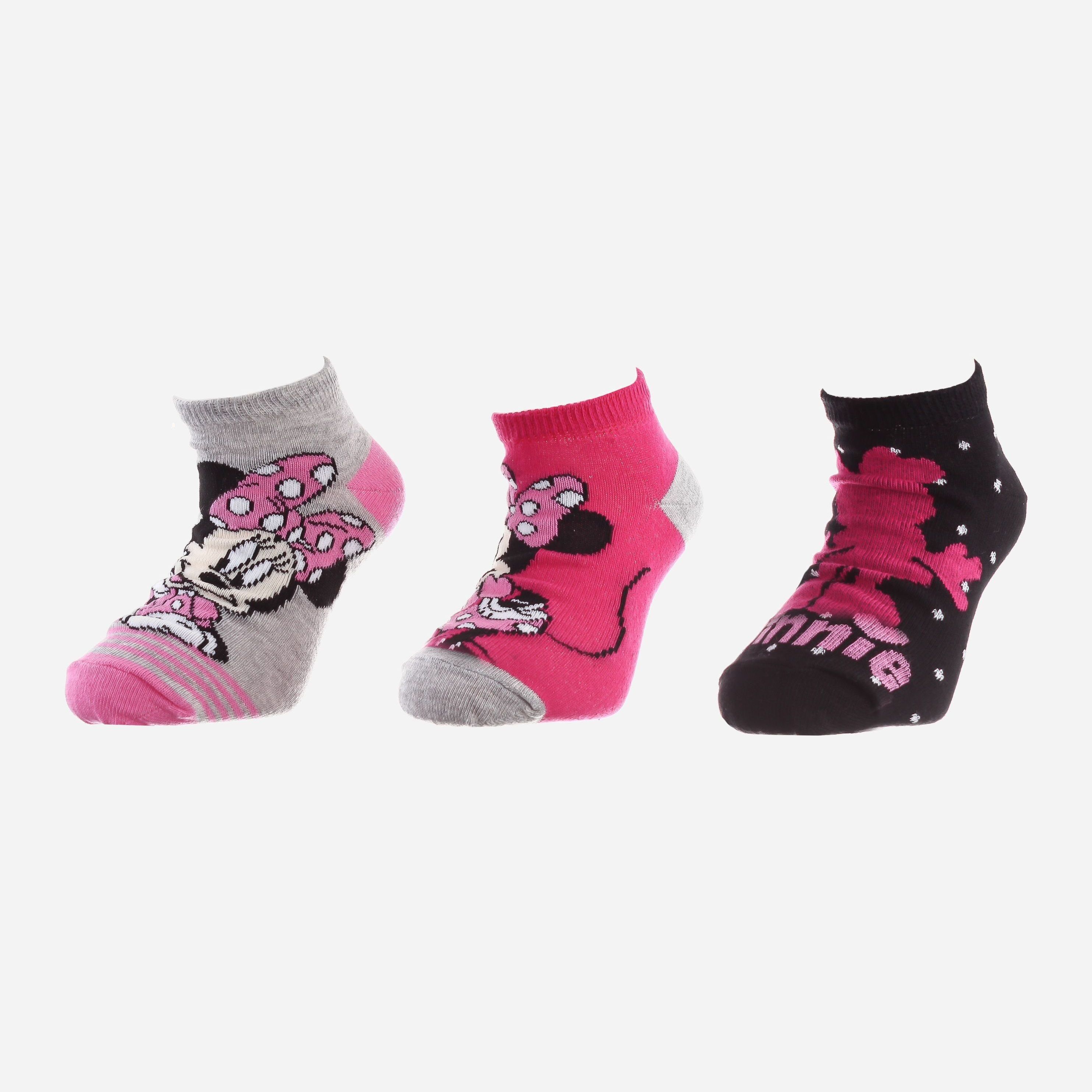 

Набор носков Disney Minnie Mouse 83152162-2 31-35 3 пары Пурпурный/Розовый/Серый
