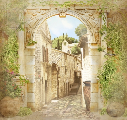 

Фотообои Фрески 'Улочка' (4889) , Иней