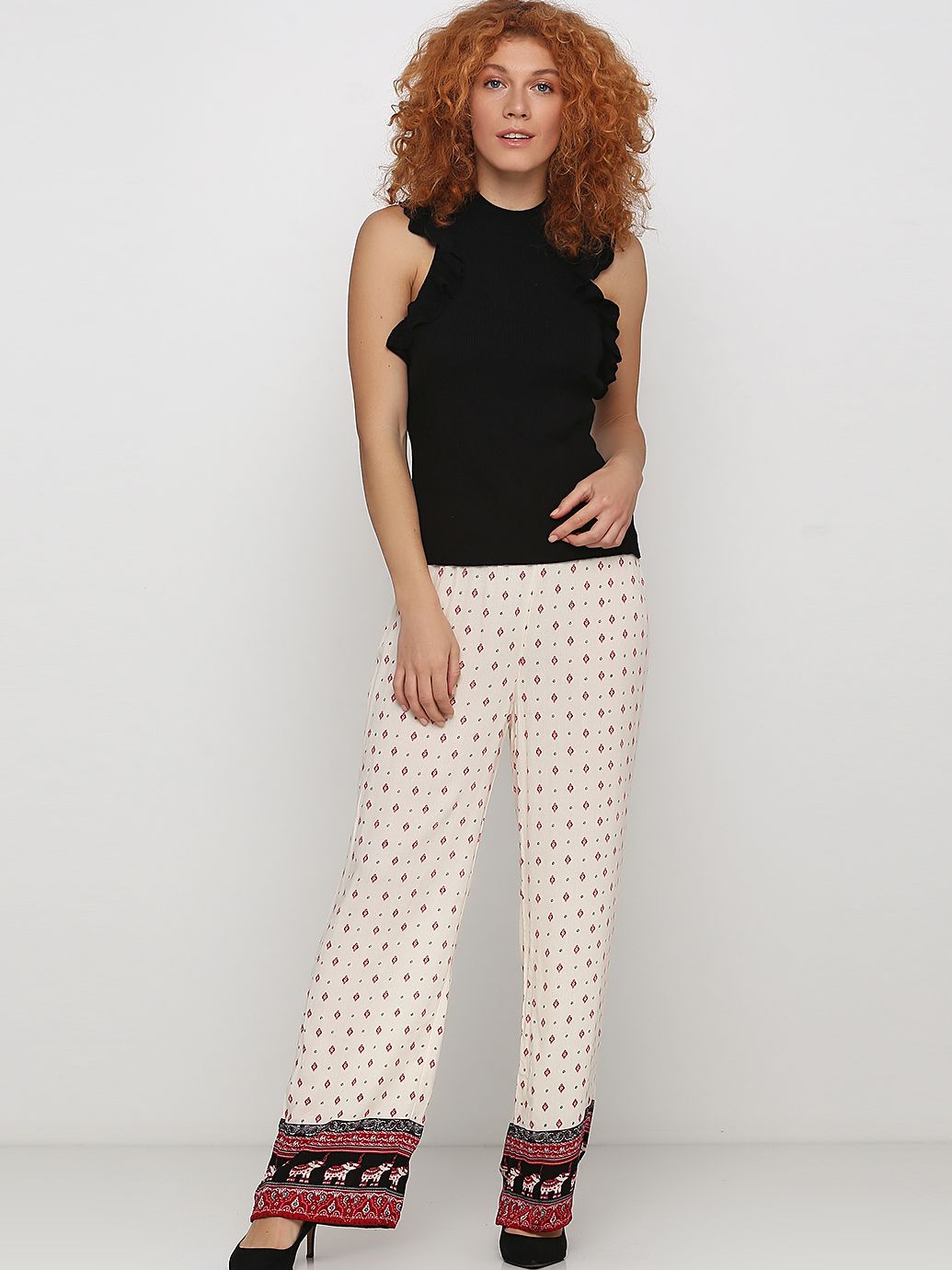 

Брюки H&M 3960423 42 Светло-бежевые