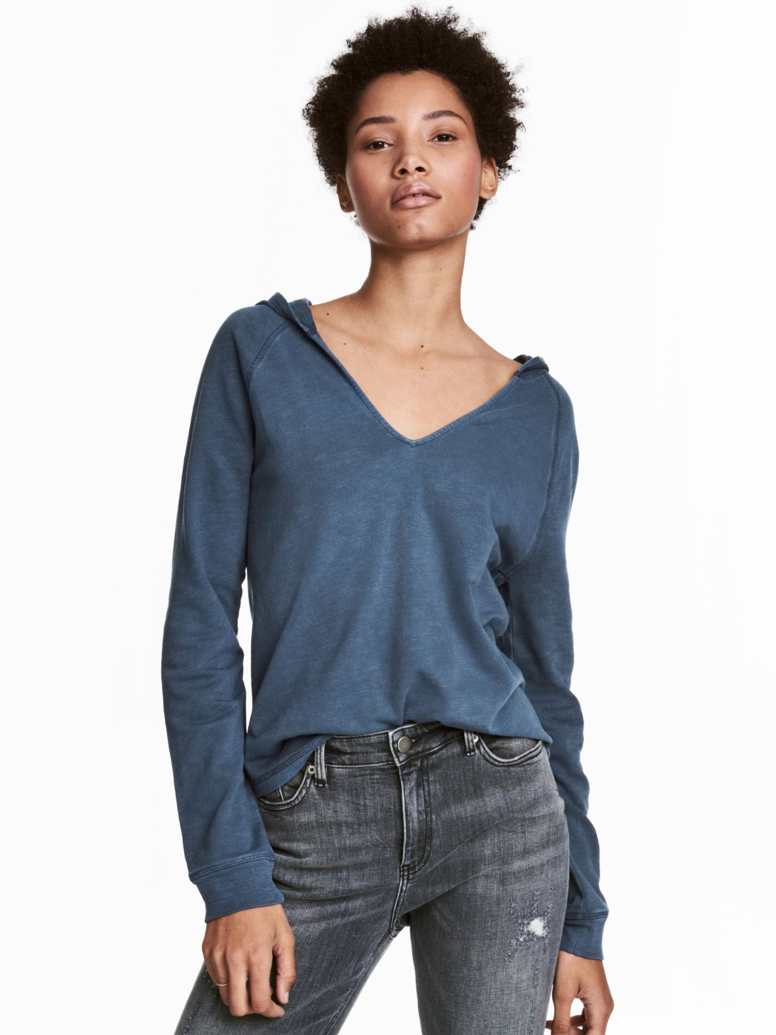 

Худи H&M 0481541-5  Синее, Худи H&M 0481541-5 L Синее