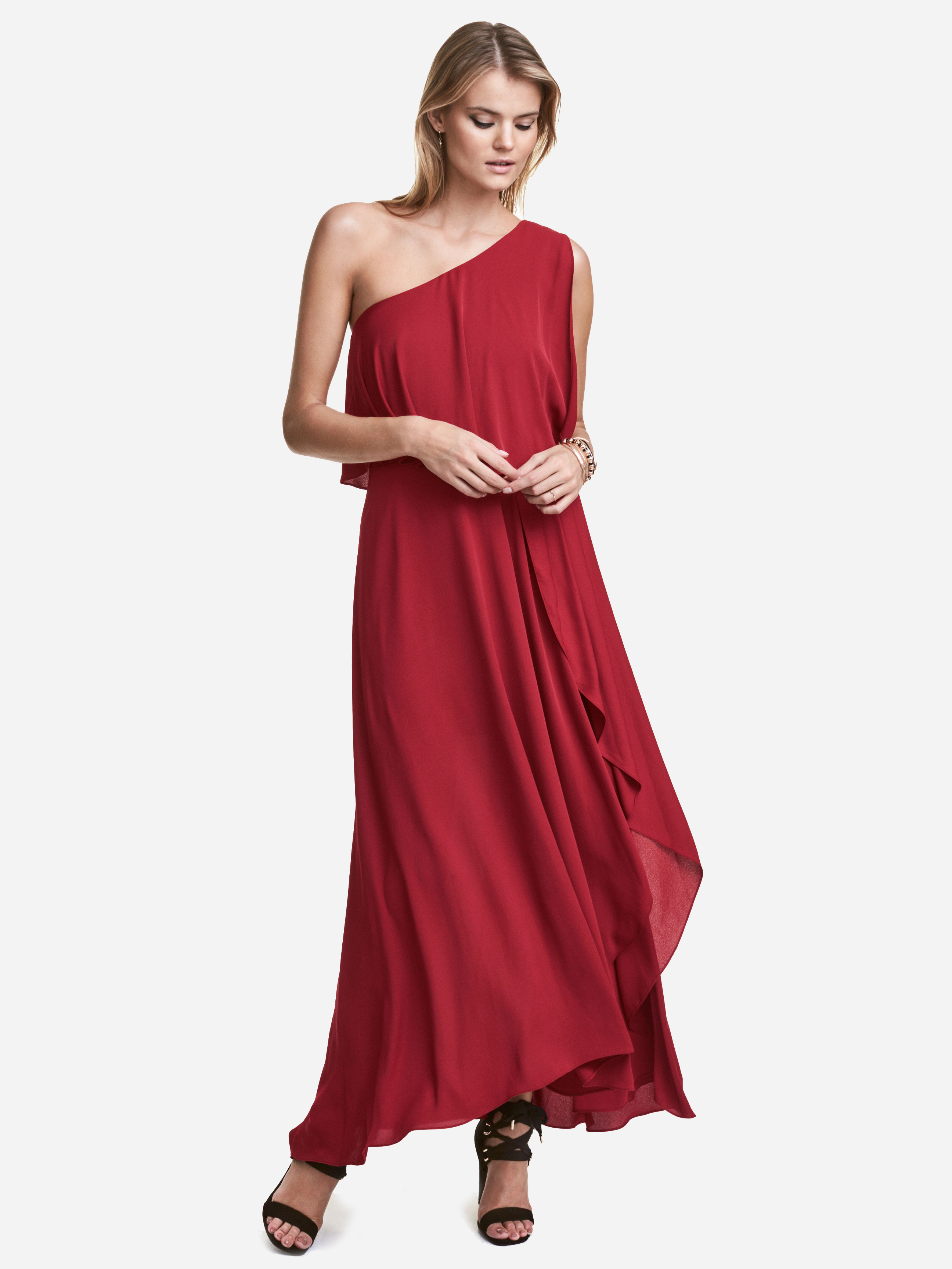 

Платье H&M 4496264 34 Темно-красное
