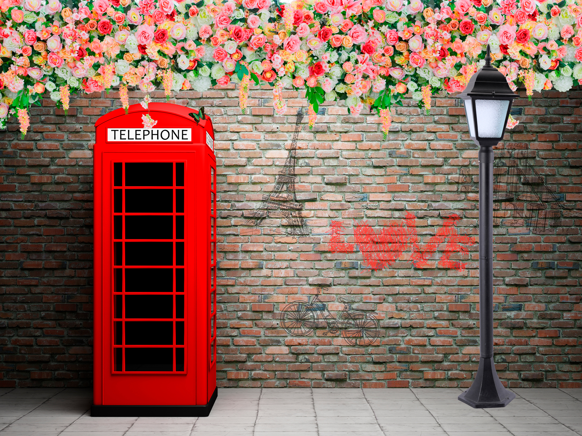 Телефоны красной зоны. Red Phone Booth London. Кирпич и цветы. Телефон кирпич. Telephone Booth 3d.