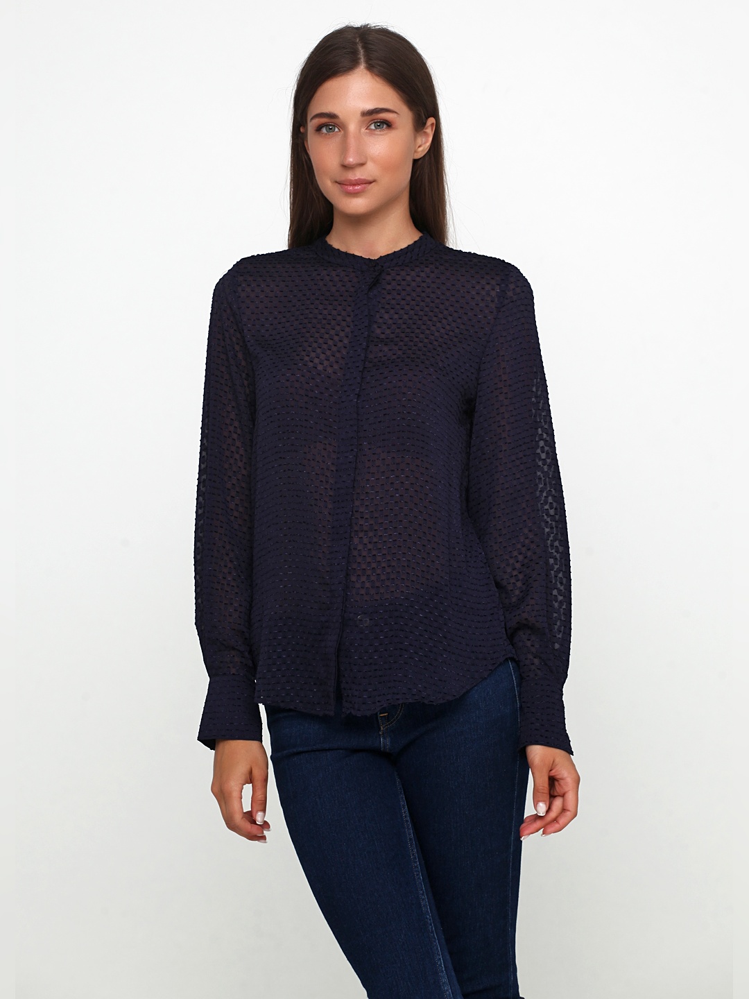 

Блузка H&M 6265457 32 Темно-синяя