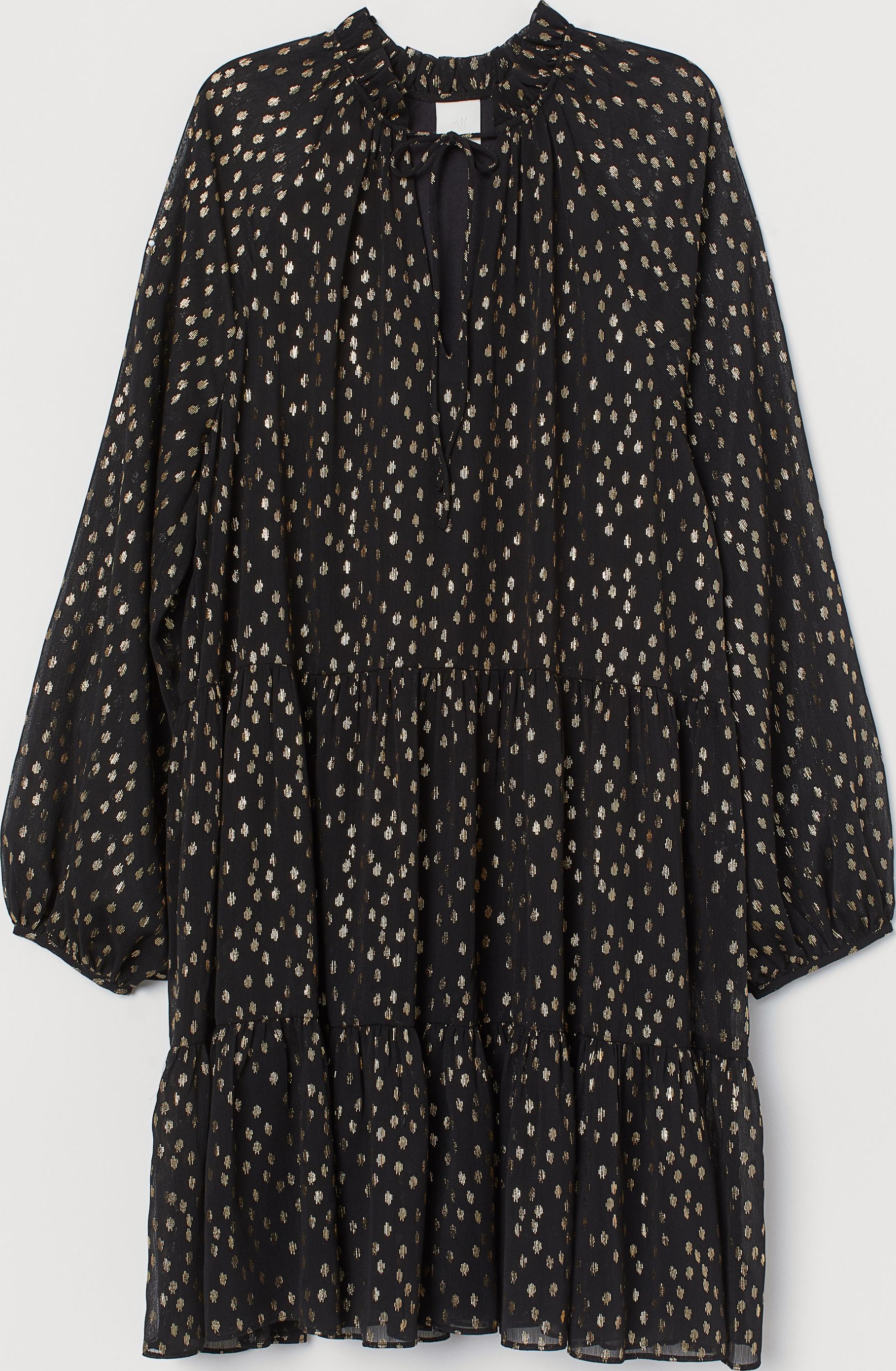 

Платье H&M 8233170 38 Черное с золотистым