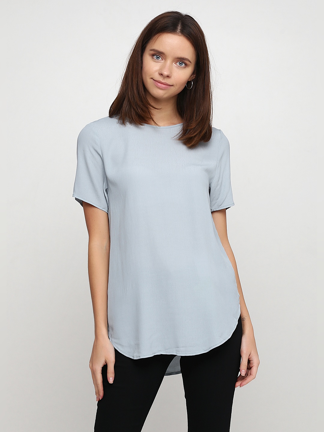 

Блузка H&M nasn01-2953 32 Серая с голубым