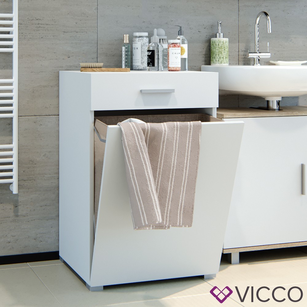 

Шкаф с отсеком для белья Vicco Matteo, белый