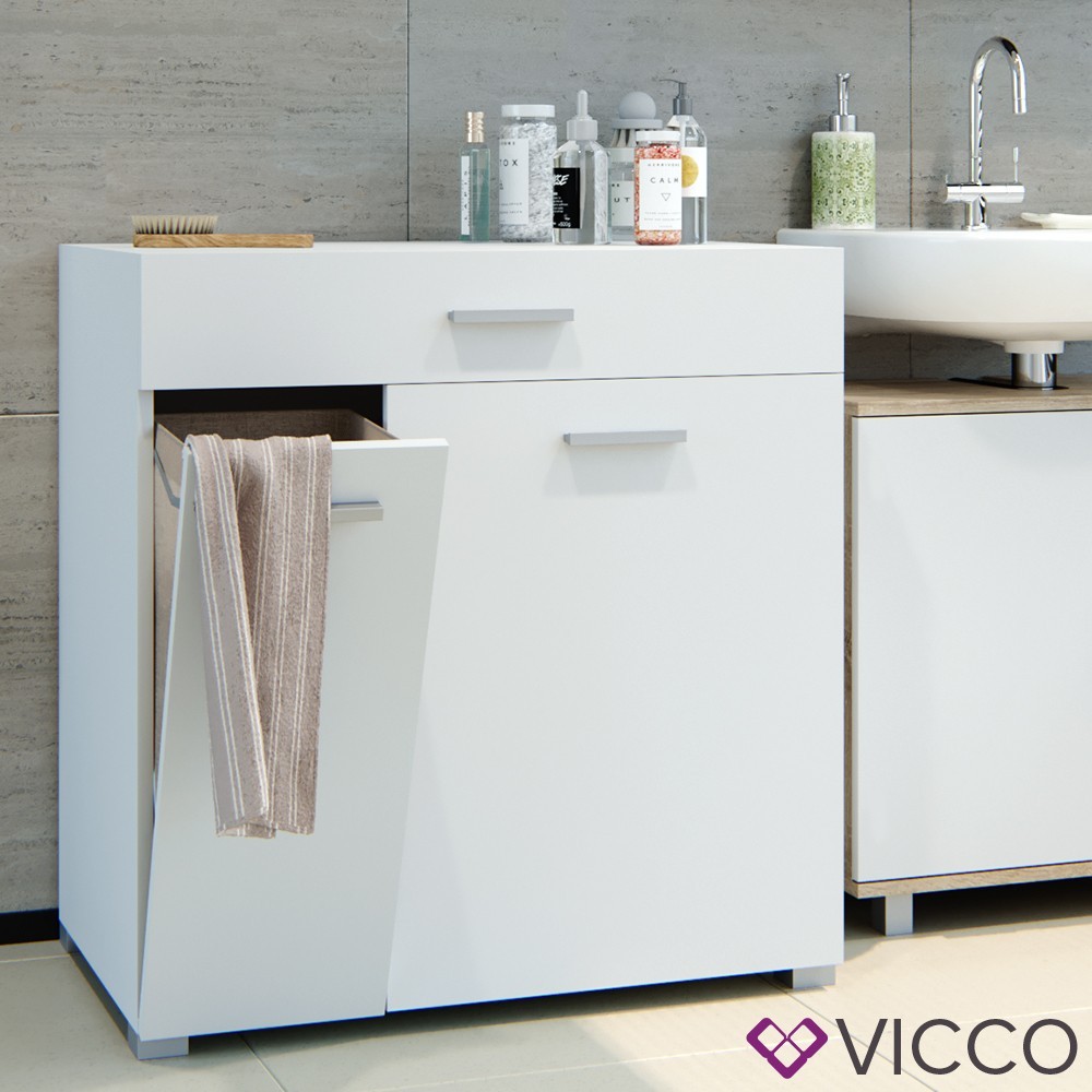 

Шкаф с отсеком для белья Vicco Matteo 75х78,5, белый