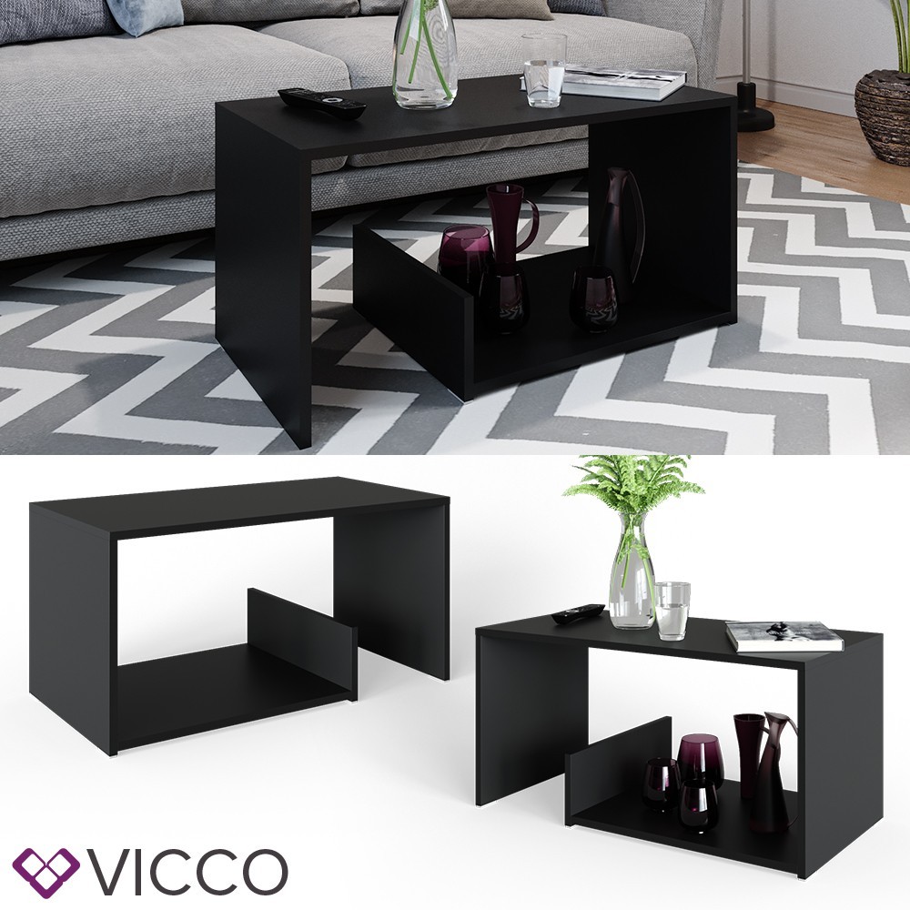 

Журнальный столик Vicco Tyrion 80x40, черный