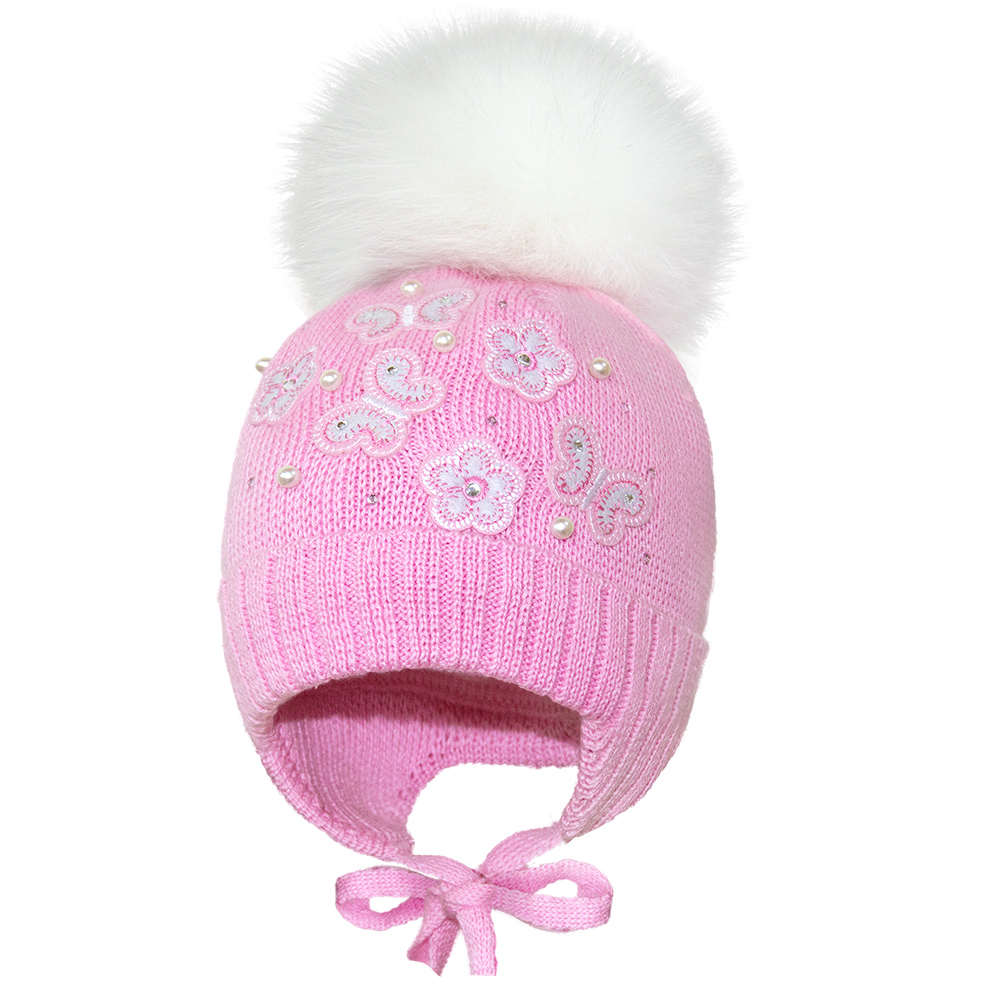 

Зимняя шапка с завязками David's Star 16306 44 Розовая