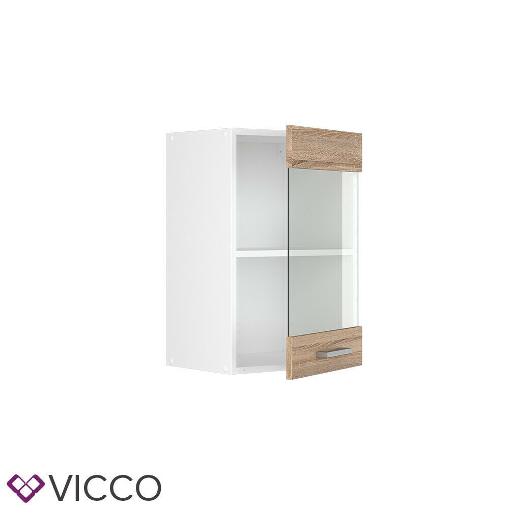 

Кухонный стеклянный шкаф, модуль Vicco 40х31, сонома