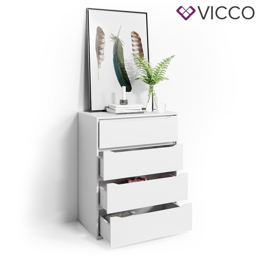 

Комод на 4 ящика Vicco Ruben 102х80, белый