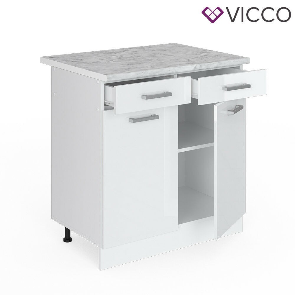 

Нижняя кухонная тумба 2 ящика, Vicco 80х46, белый