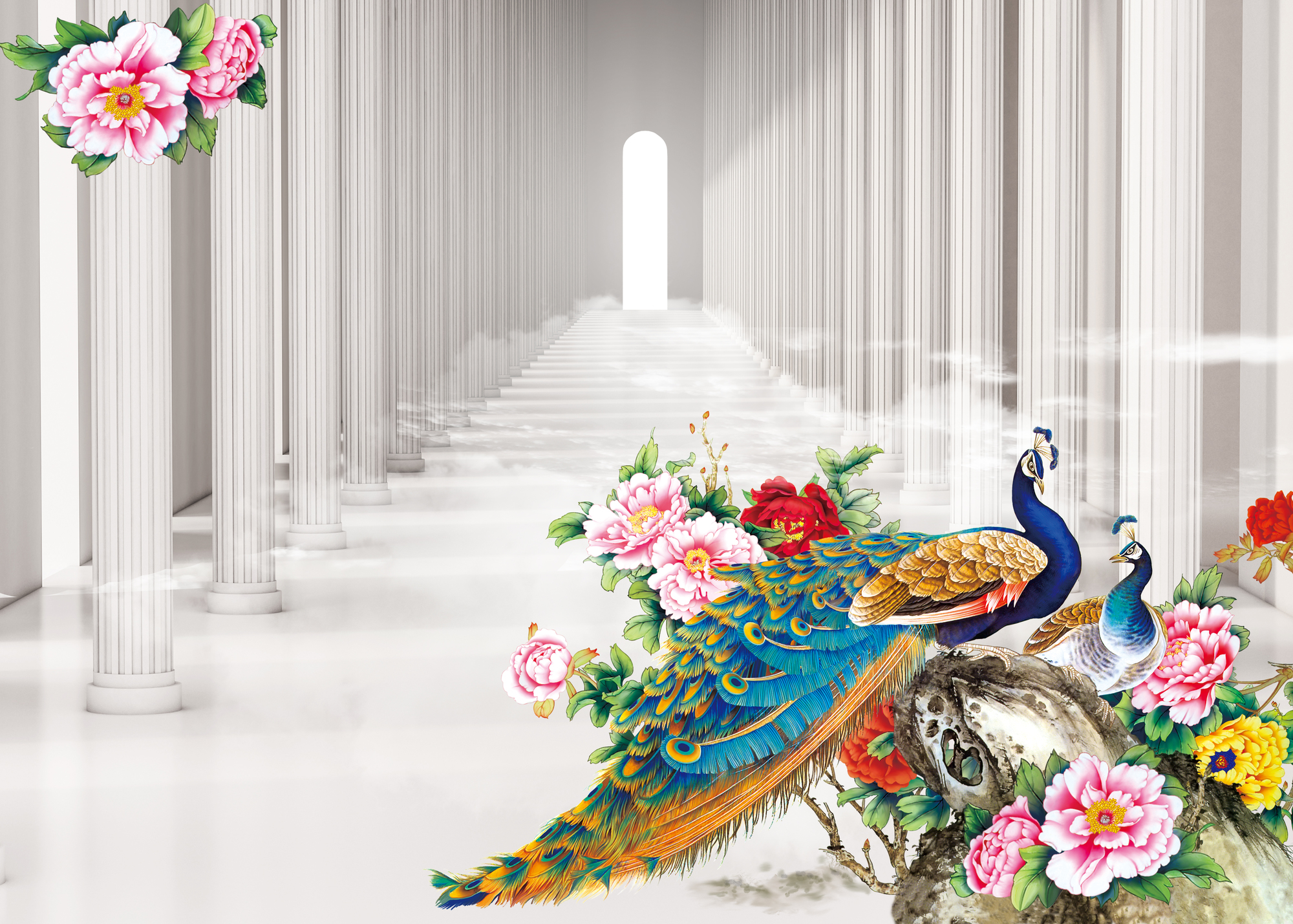 

Фотообои 3D '3D колоны' (4005) , Холст