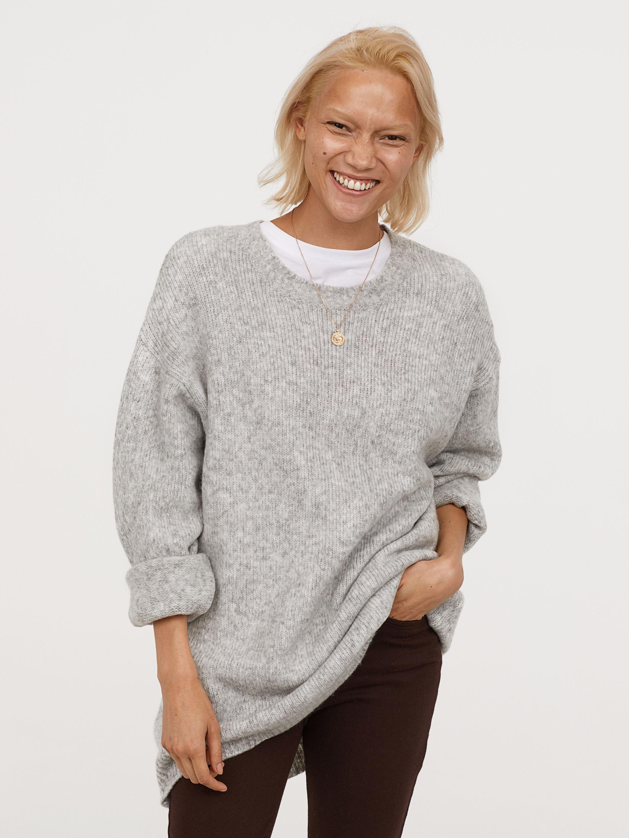 

Джемпер H&M 0676990-8 M Светло-серый