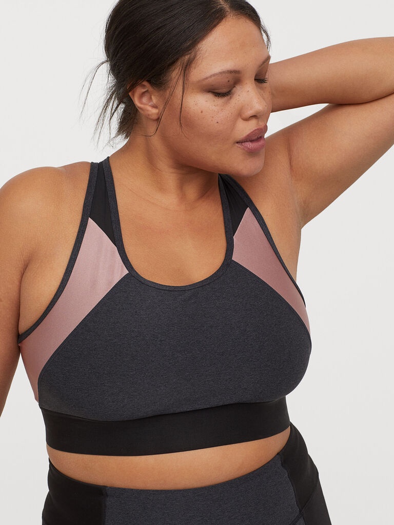 

Спортивный топ H&M Sport 0744934-1 XL Темно-серый