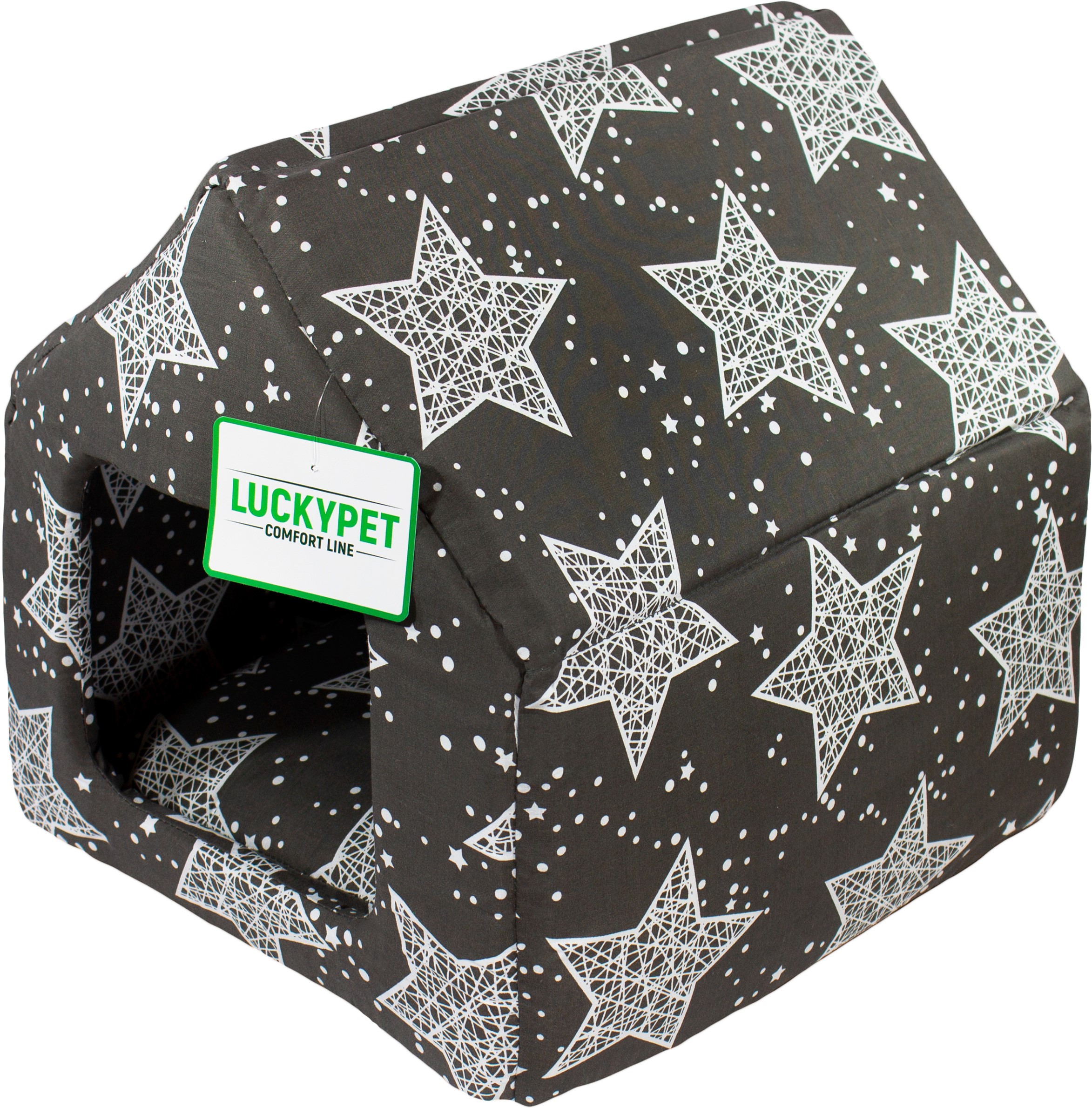 

Домик для собак и кошек Lucky pet Джесси №3 38x48x43 см Серый