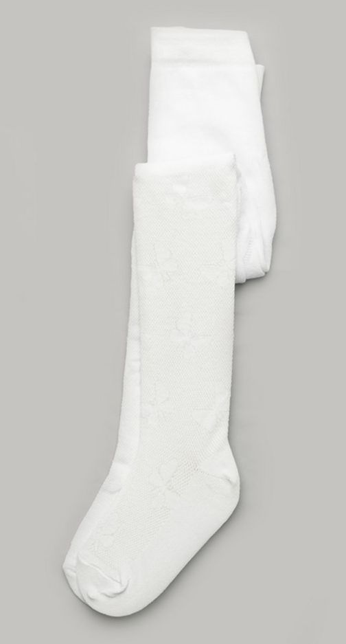 

Колготки Модный карапуз 101-00907 92-98 см Белые с цветочками