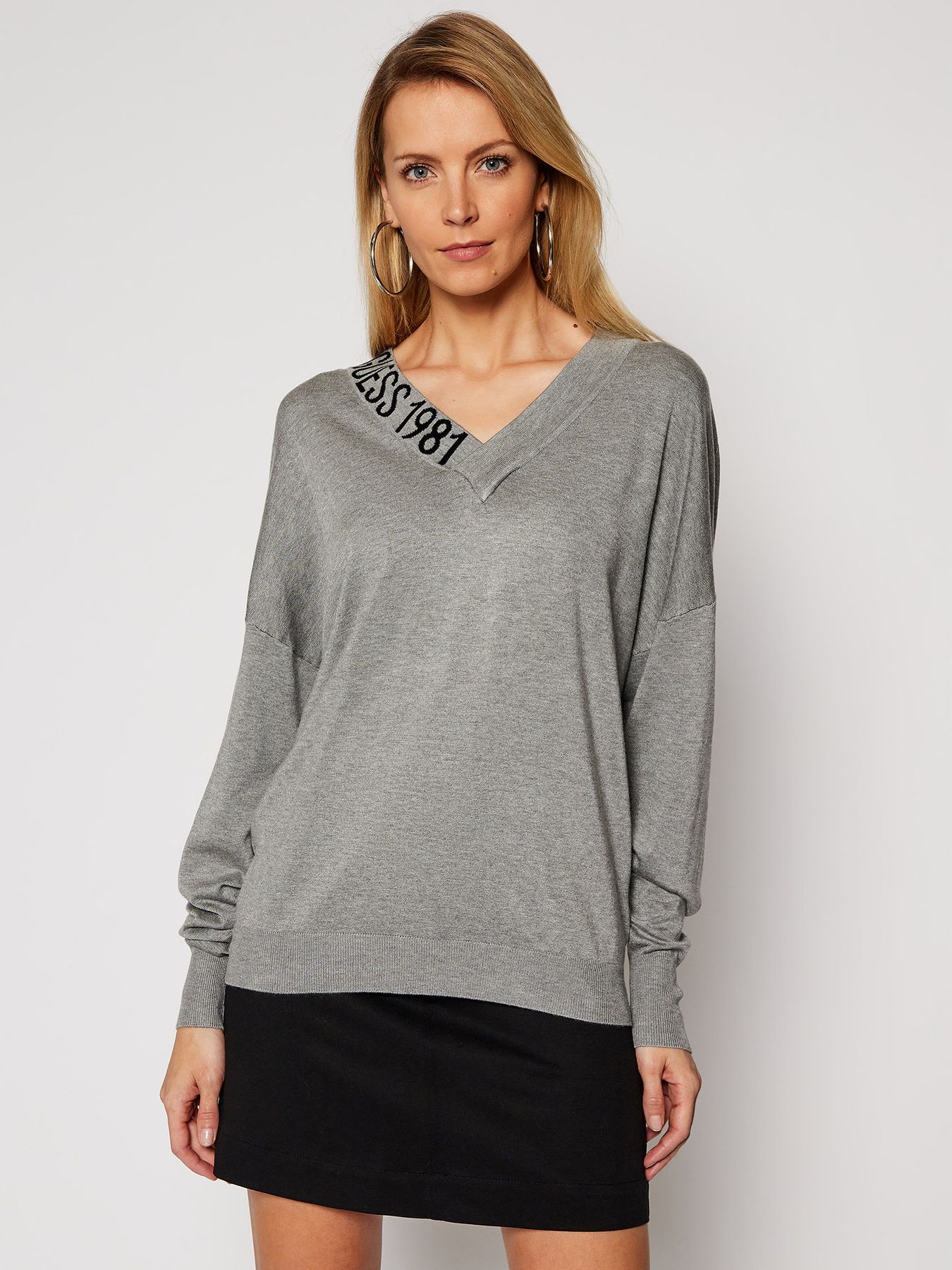 

Пуловер Guess W1RR04-Z2NQ0  Stone Heather Grey, Пуловер Guess W1RR04-Z2NQ0 M Stone Heather Grey