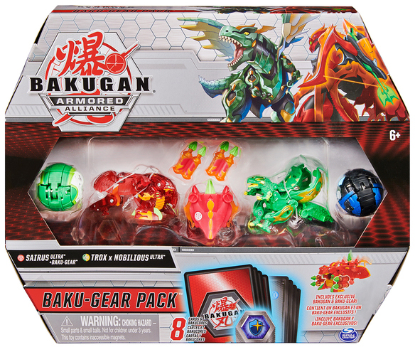

Игровой набор Spin Master Bakugan Armored Alliance из четырех бакуганов с оружием (Трокс и Сайрус) (SM64444-6)