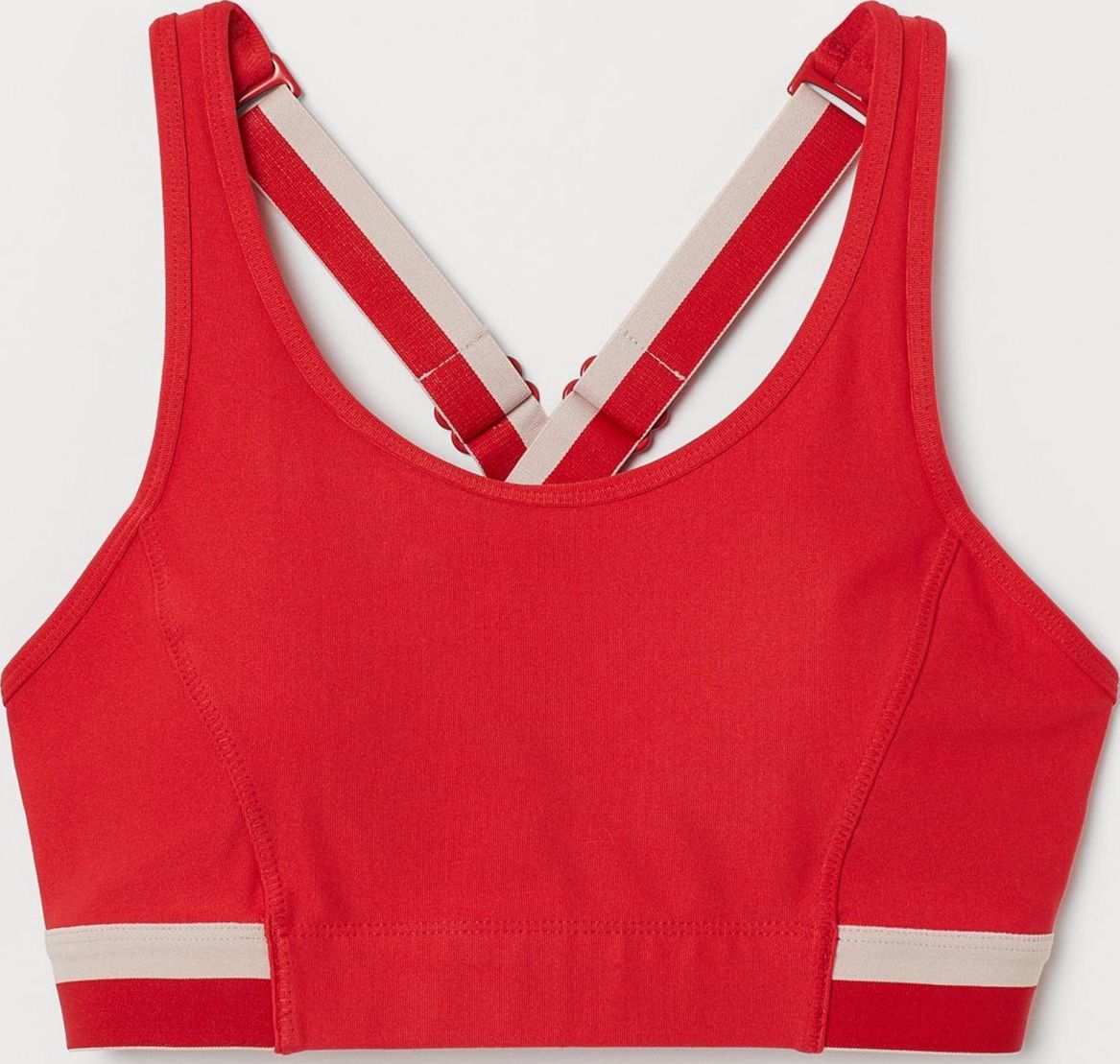 

Спортивный топ H&M 7804590-ABSF S Красный с бежевым