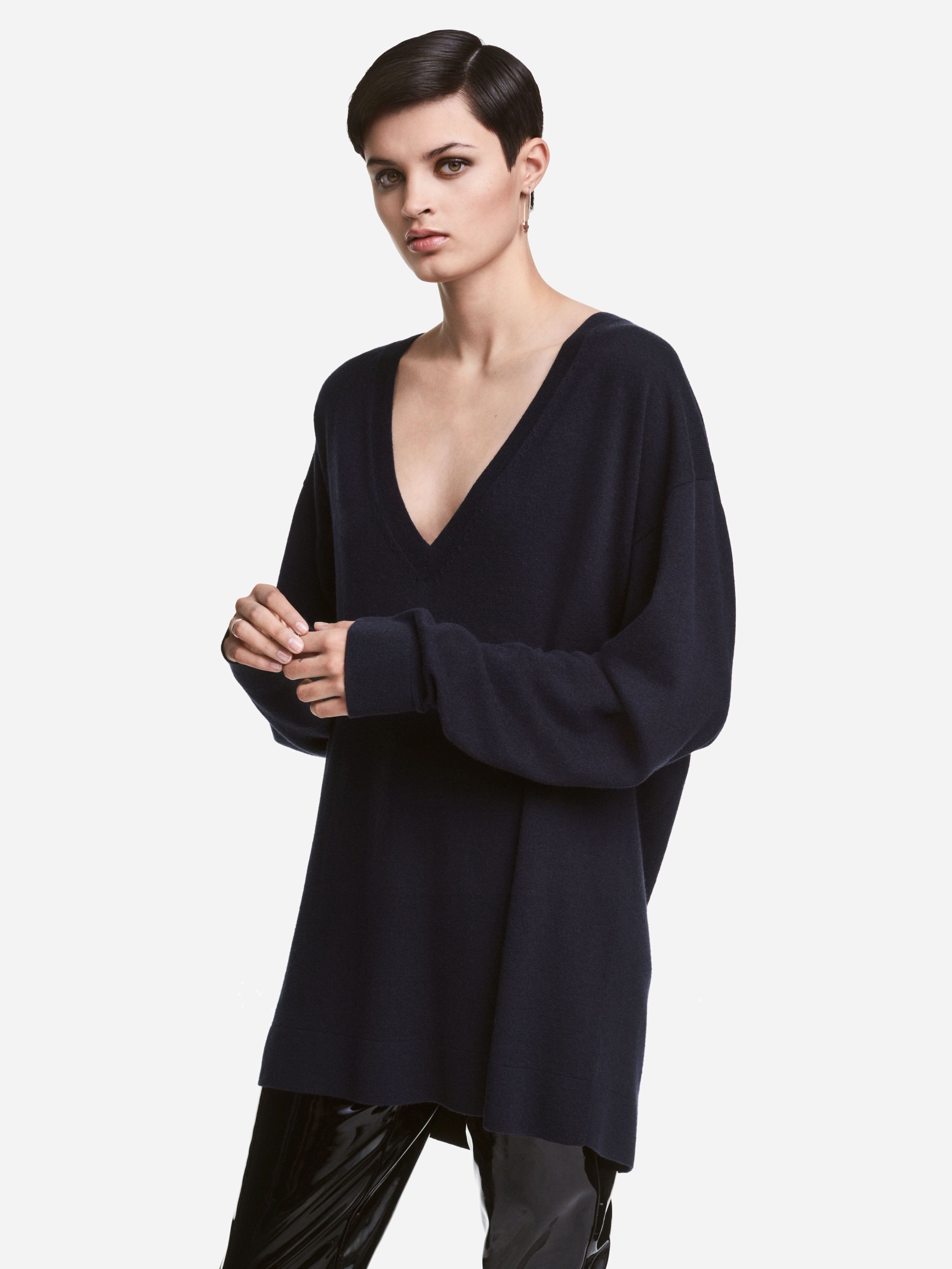 

Пуловер H&M 4611894-AAQJ S Темно-синий