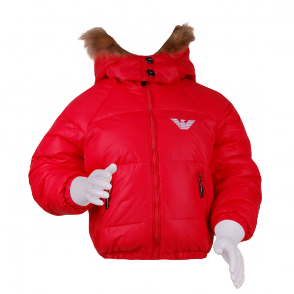 

Зимняя куртка с мехом 3 года (98 см) O 10255-red красный цвет