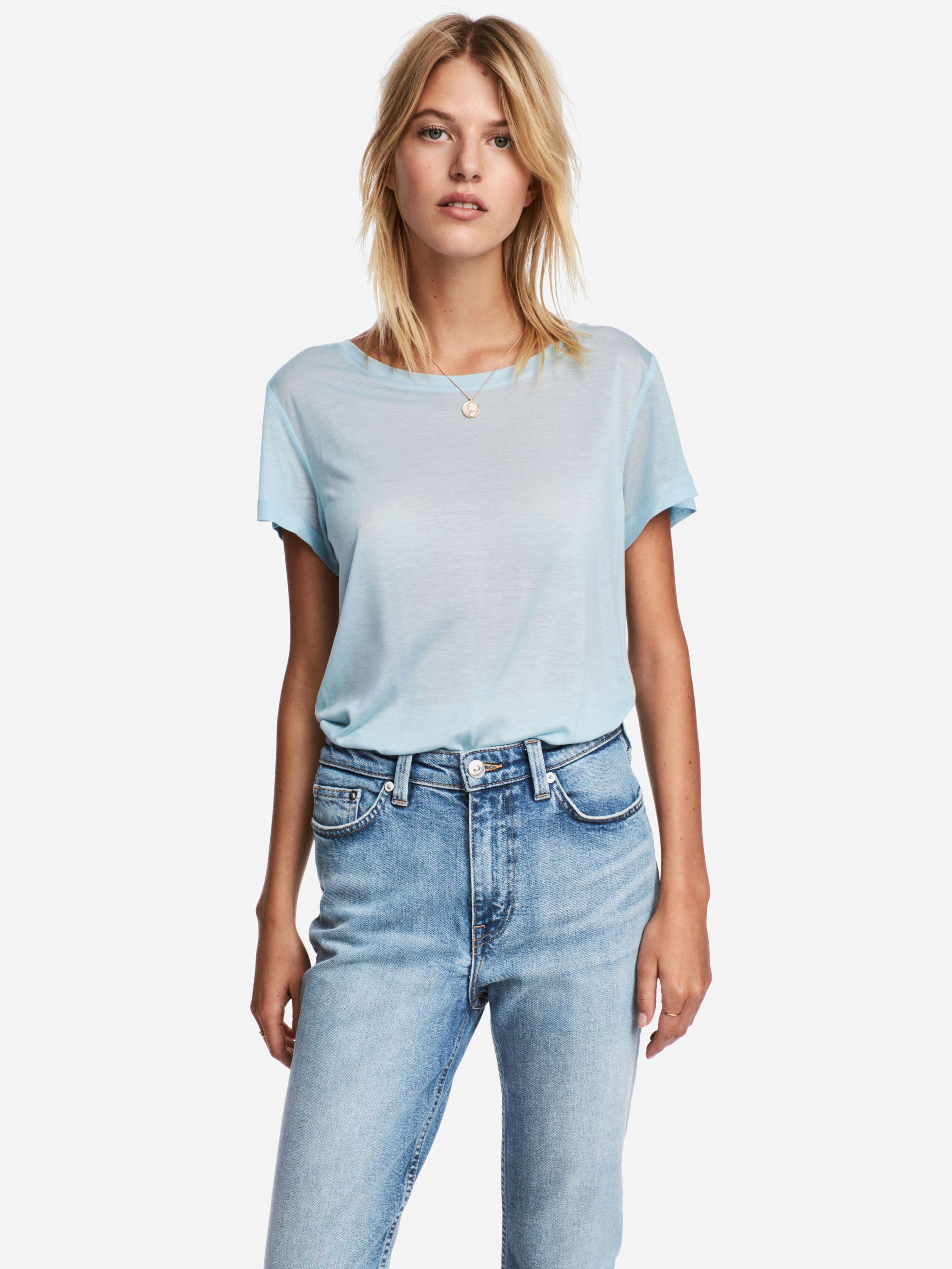 

Футболка H&M 5159276-ACUP L Голубая