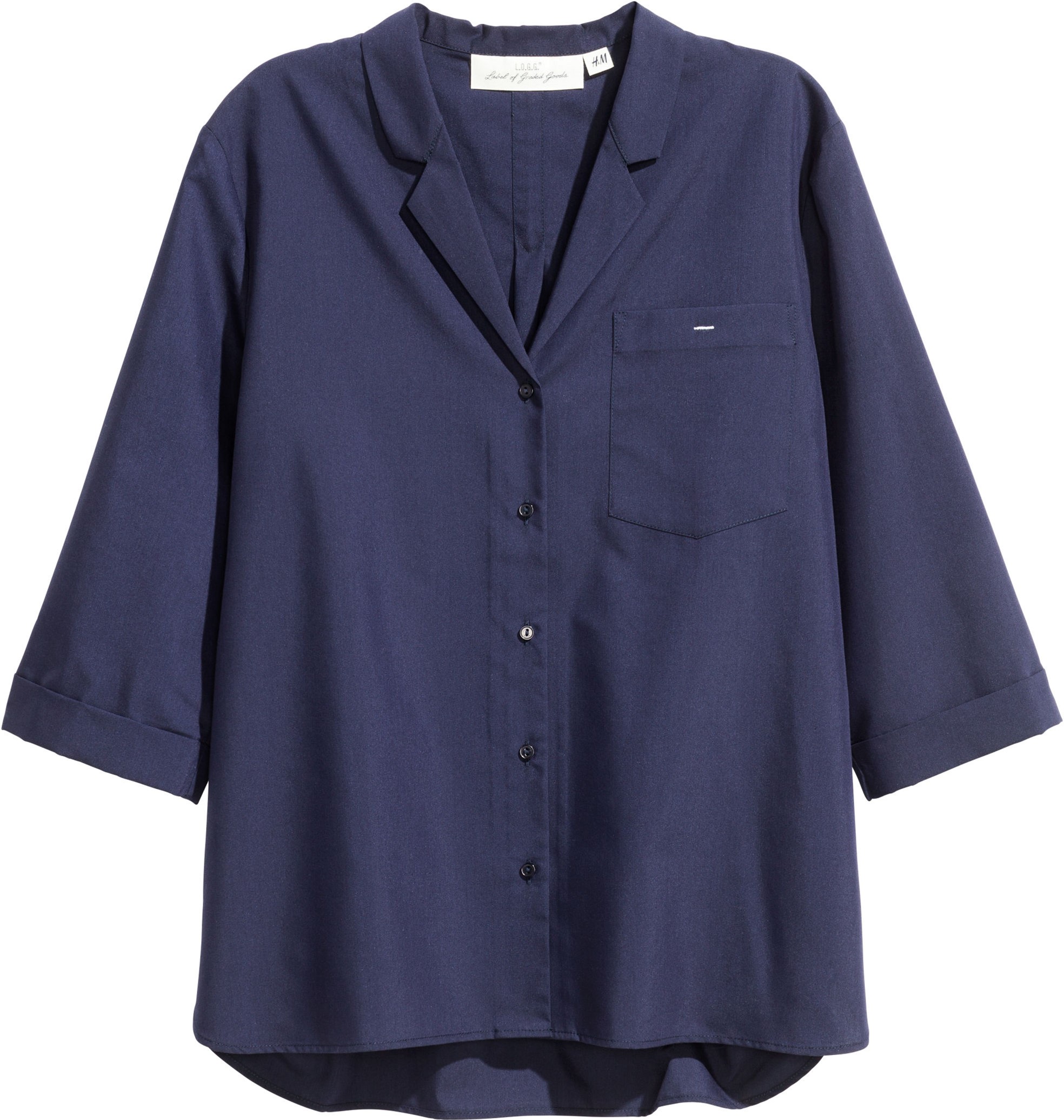 

Рубашка H&M 4554574-AAQJ 46 Темно-синяя