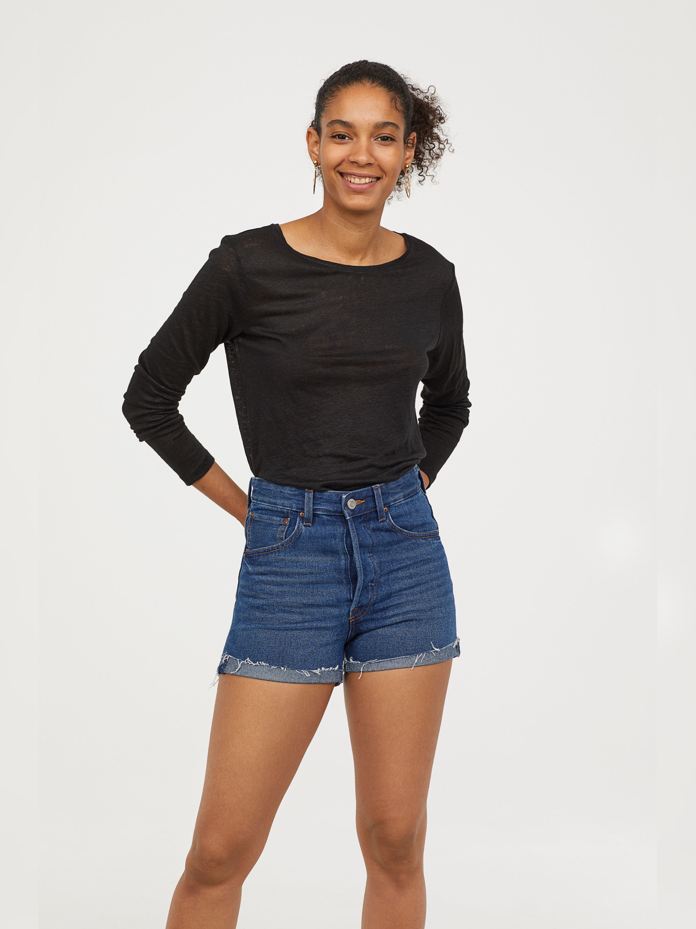 

Лонгслив H&M 5316157-AAZJ XL Светло-черный