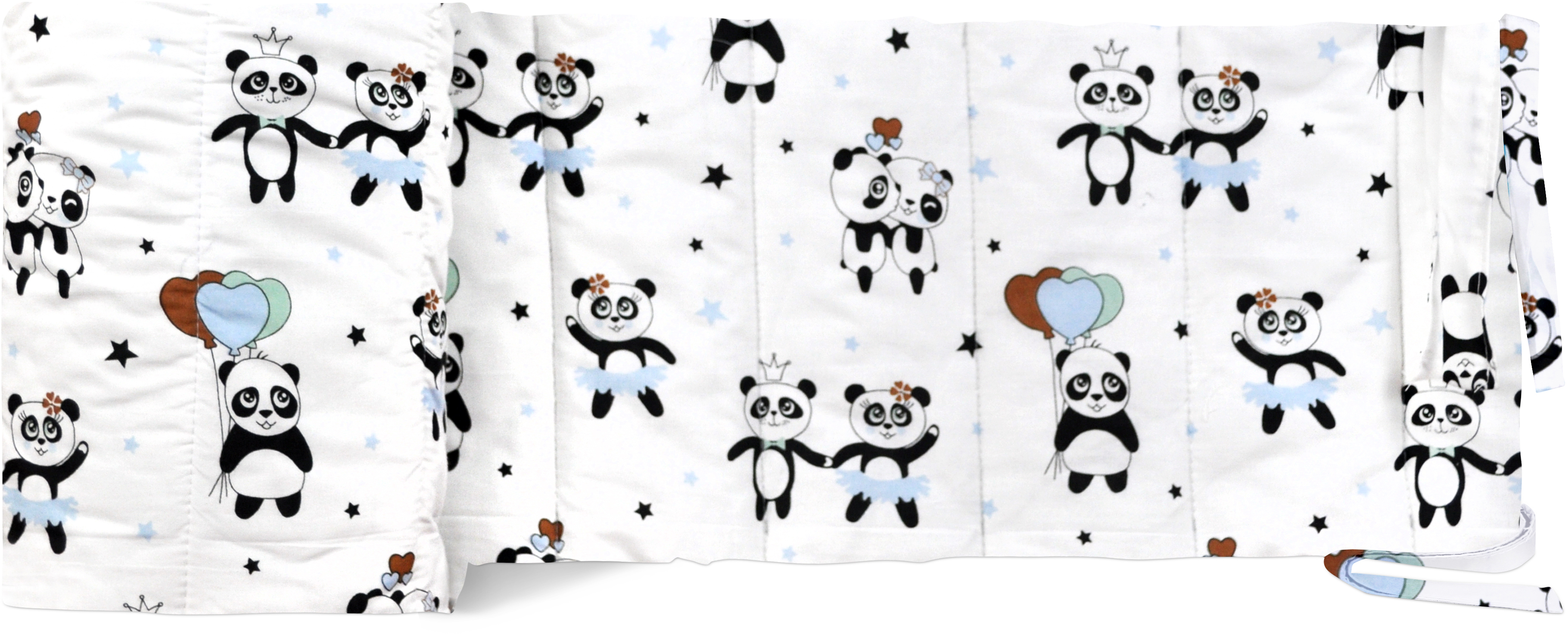 

Бортики в детскую кроватку Cosas WeltBed Panda Love Blue 30х180