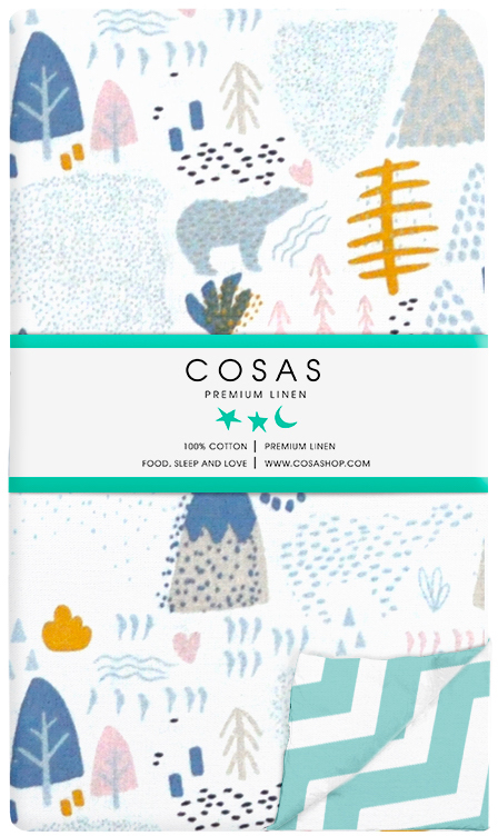 

Пододеяльник Cosas Tundra Zig Mint 155х215