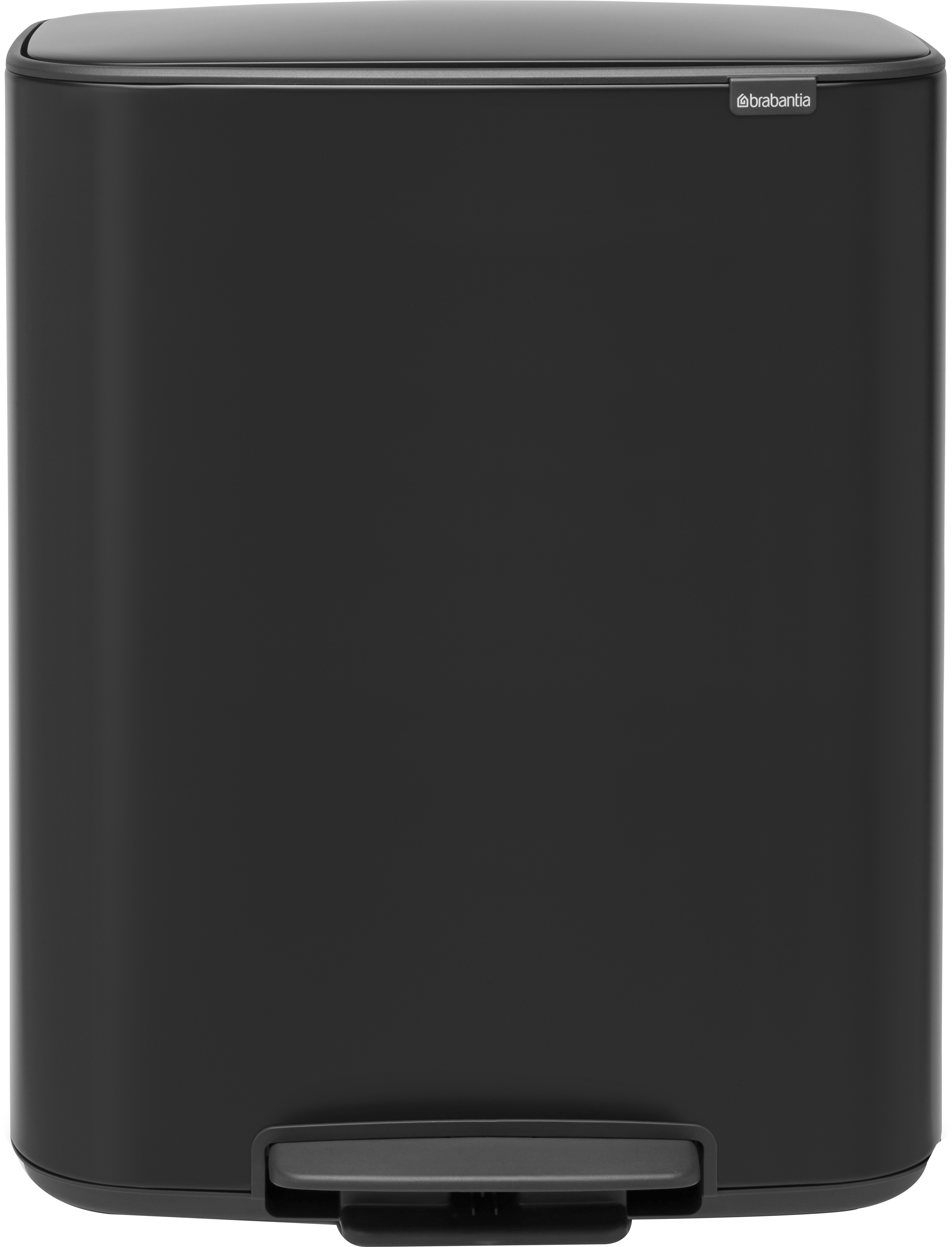

Бак для мусора Brabantia Bo Pedal Bin двухсекционный 2х30 л Черный матовый