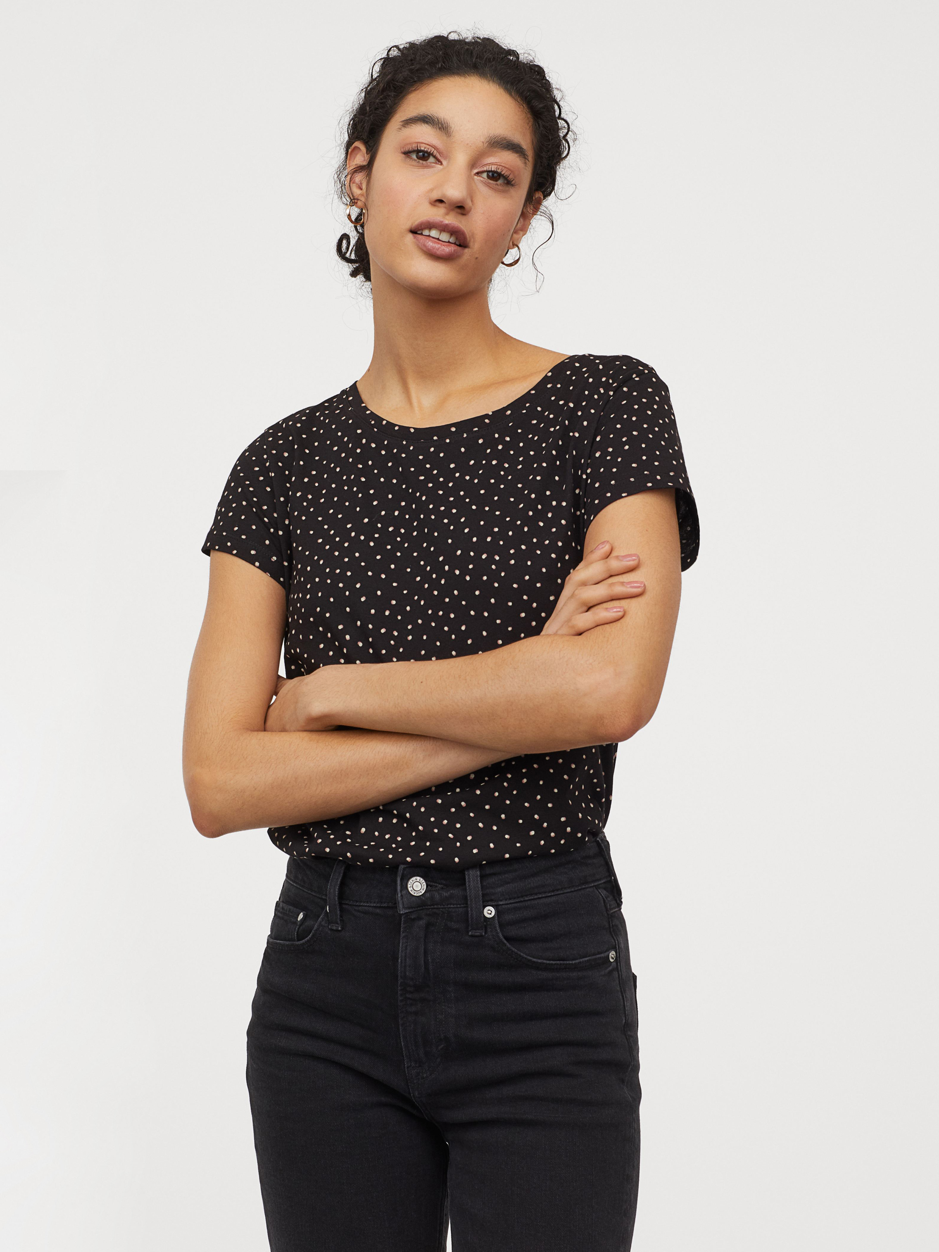 

Футболка H&M 6107768 M Черная горох