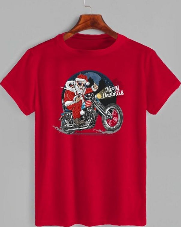 Акція на Футболка жіноча JHK Santa Biker TSRLCMF-RD/NG 2XL Червона від Rozetka