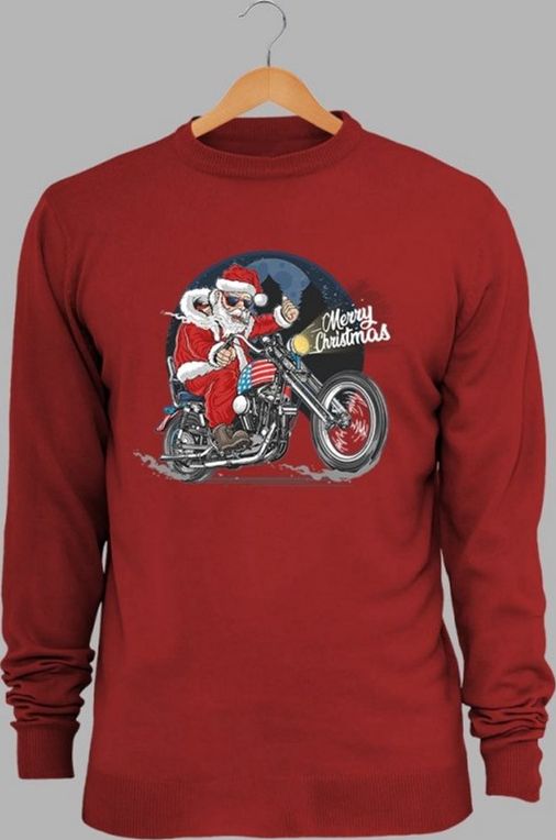 

Свитшот с новогодним принтом JHK Santa Biker SWRA290-RD/NG  Красный, Свитшот с новогодним принтом JHK Santa Biker SWRA290-RD/NG 2XL Красный