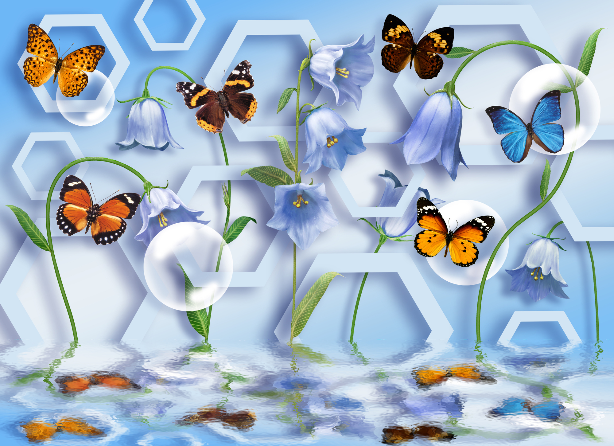 

Фотообои 3D '3D дзвіночки' (3283) , Живопись