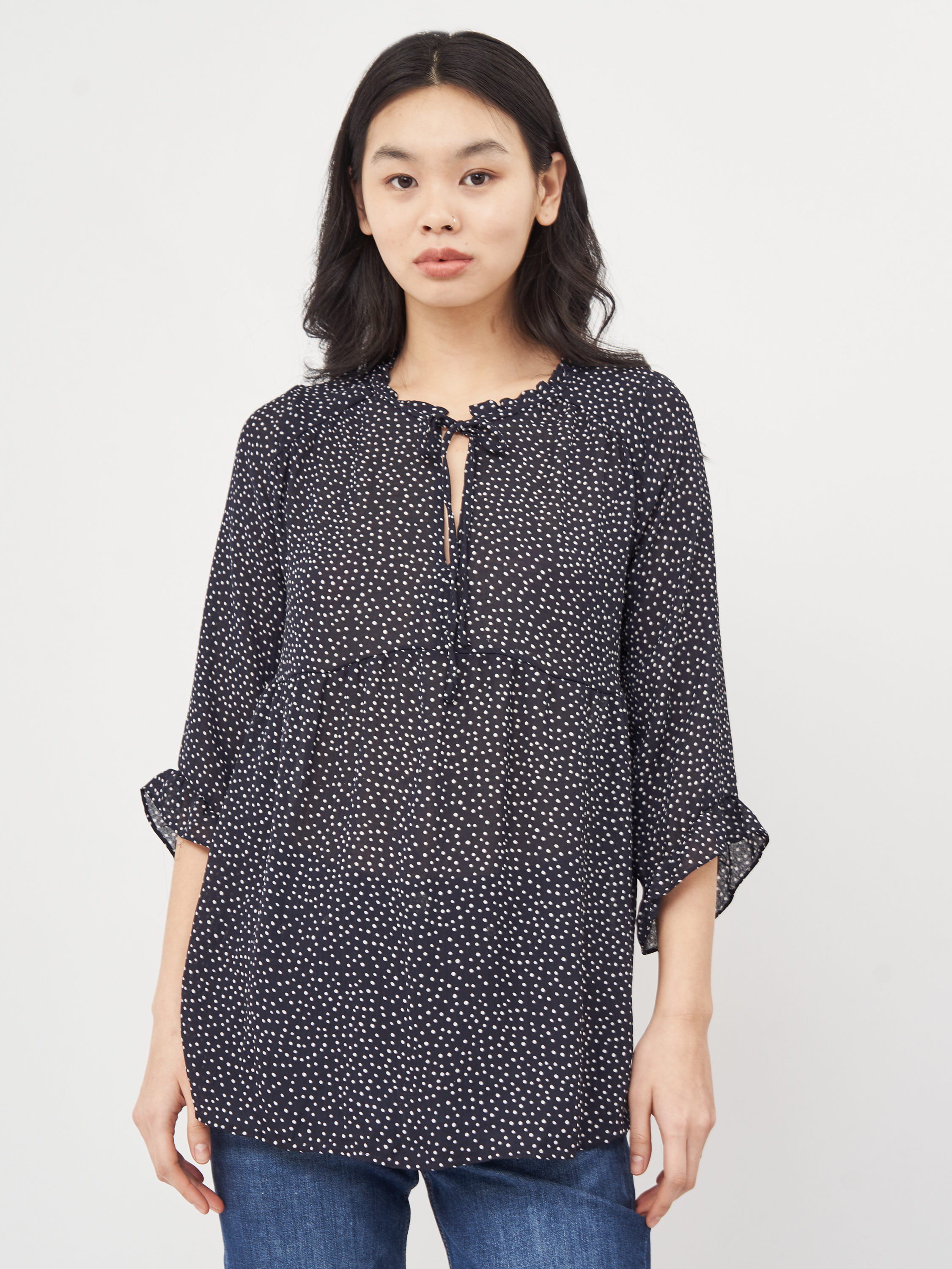 

Блузка H&M KK5836477 M Синяя в горошек