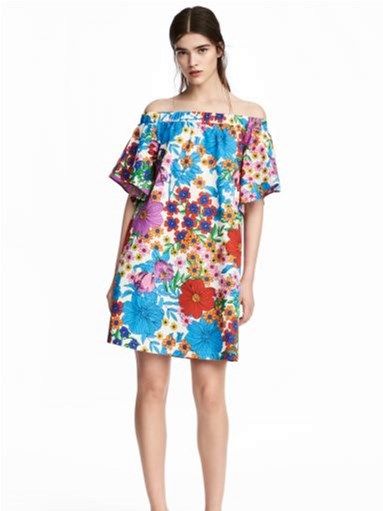 

Платье H&M 412-5580136 38 Комбинированный/Цветы
