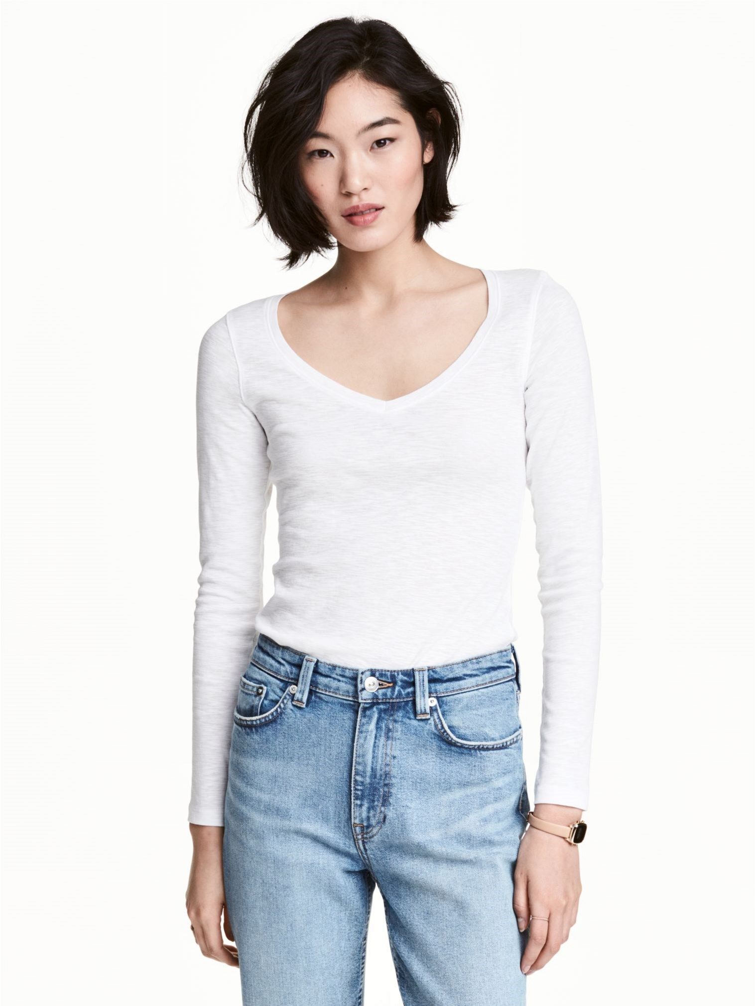 

Лонгслив H&M 712-4240225 XL Белый
