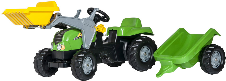 

Трактор с прицепом и ковшом Rolly Toys rollyKid-X Зелёно-жёлтый (023134)