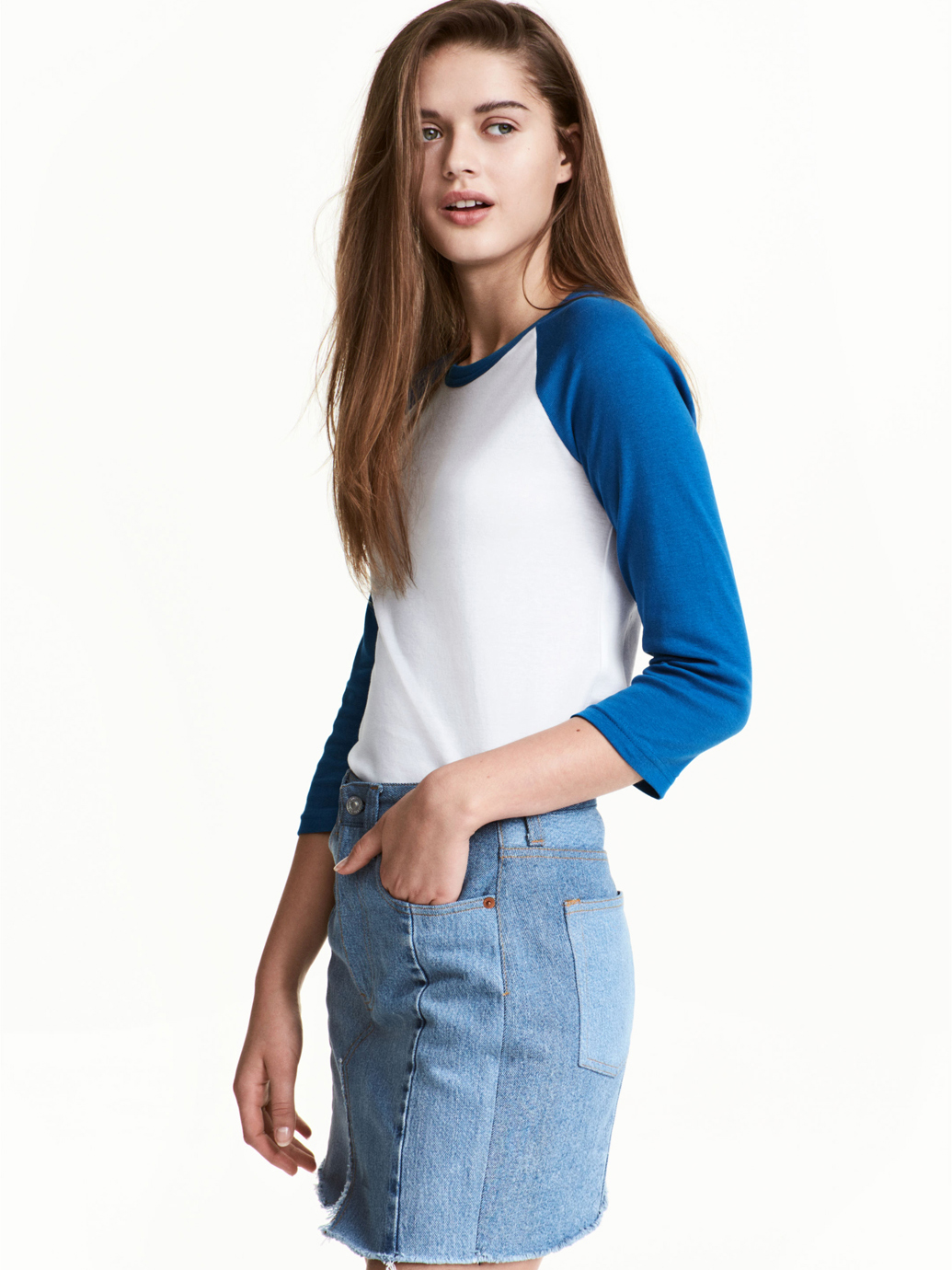 

Лонгслив H& 0375849_синий  Молочный, Лонгслив H&M 0375849_синий M Молочный