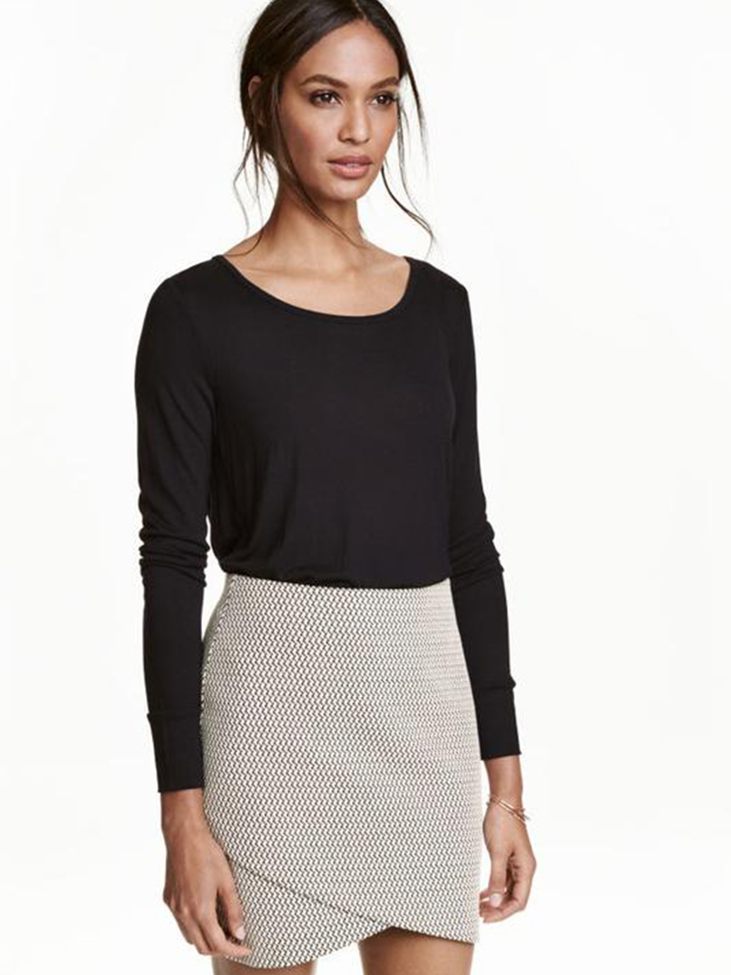 

Лонгслив H&M 0230027_01 M Черный