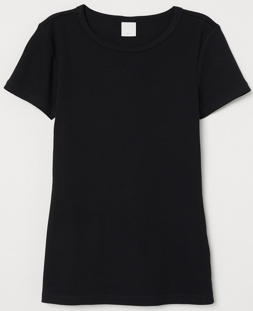 

Футболка H&M 0778064_чер M Черная