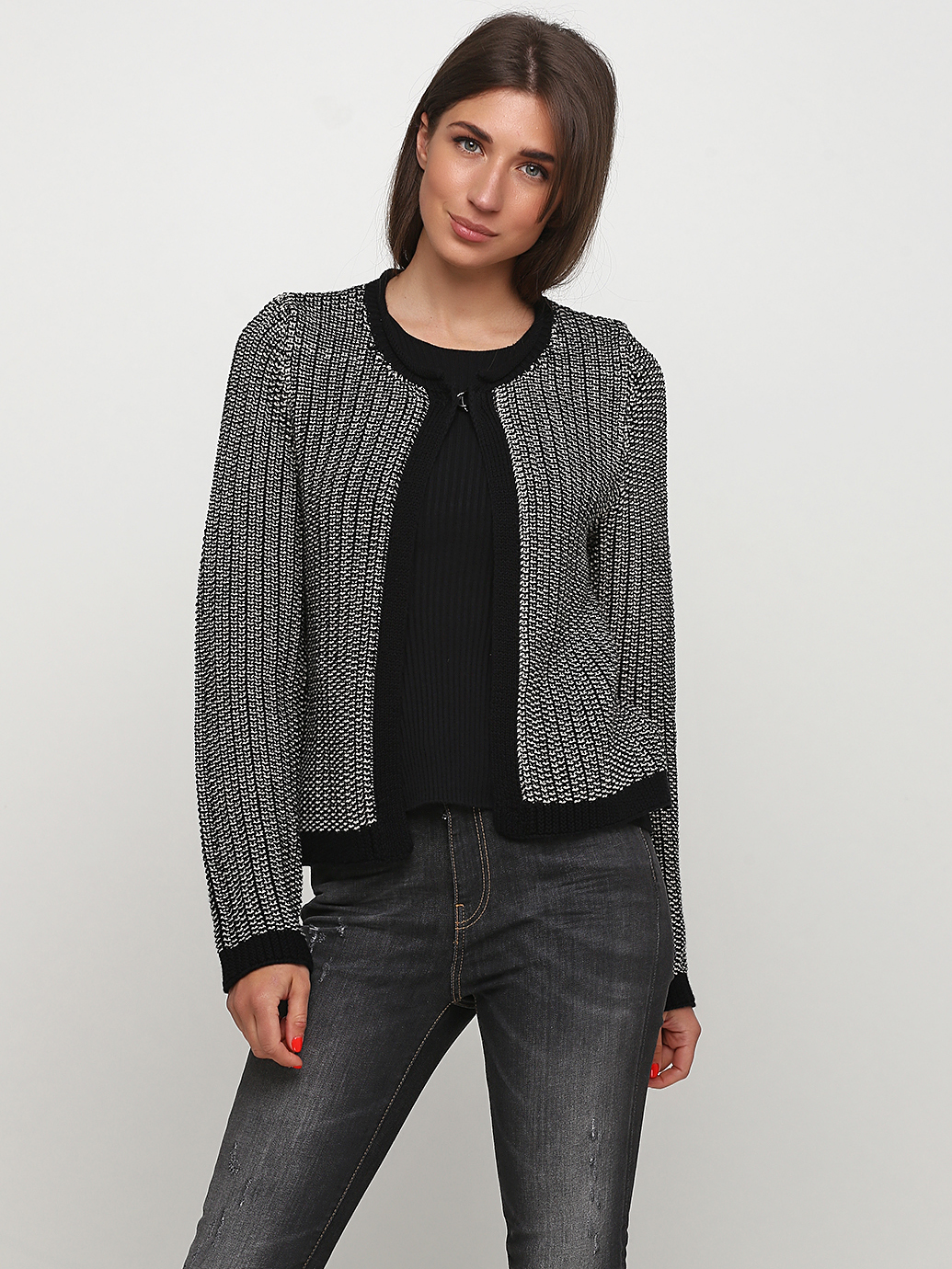

Кардиган United Colors of Benetton 102TE5417 M Черный с белым