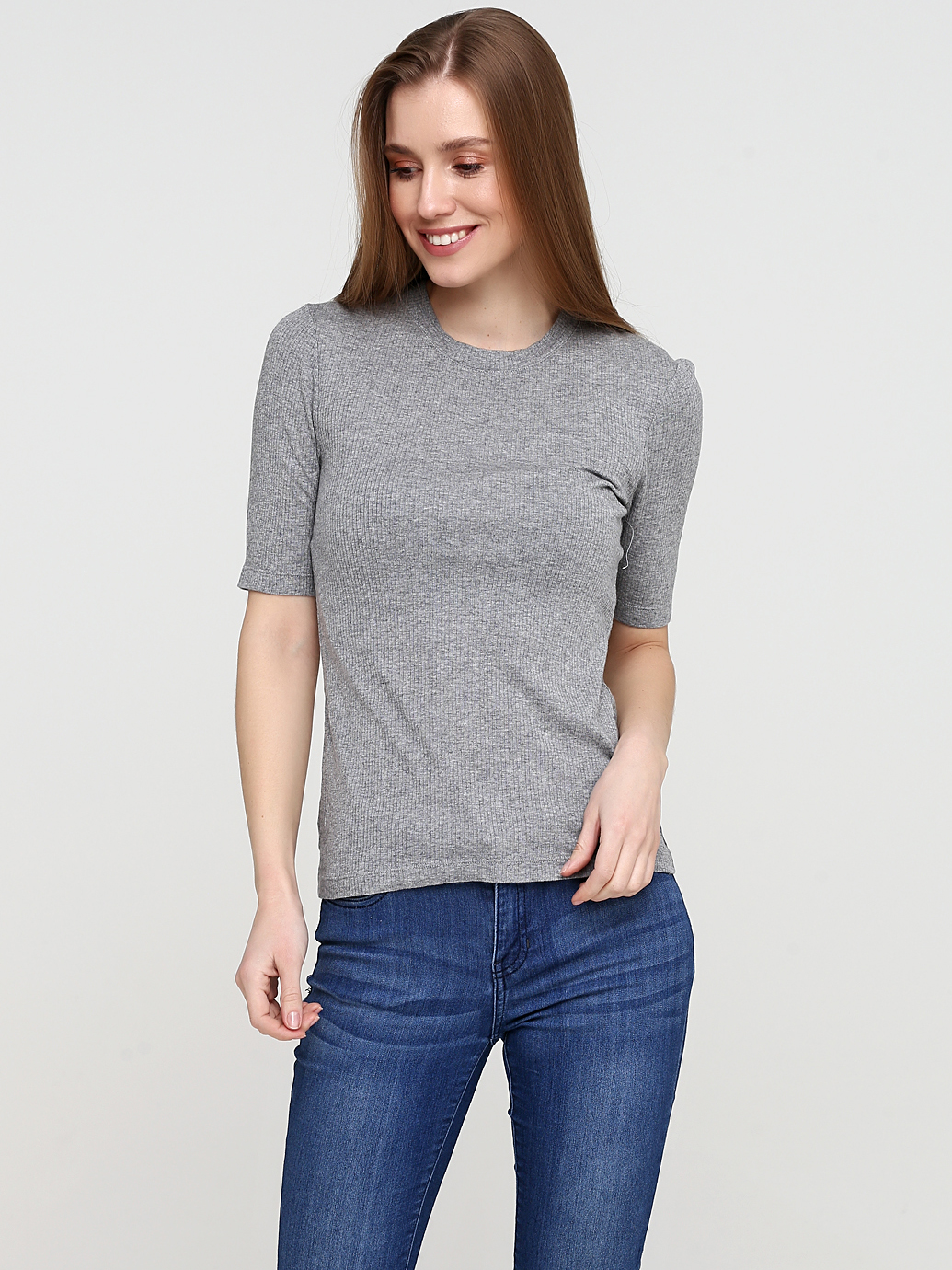 

Футболка H&M 25-0827  Серая, Футболка H&M 25-0827 38 Серая