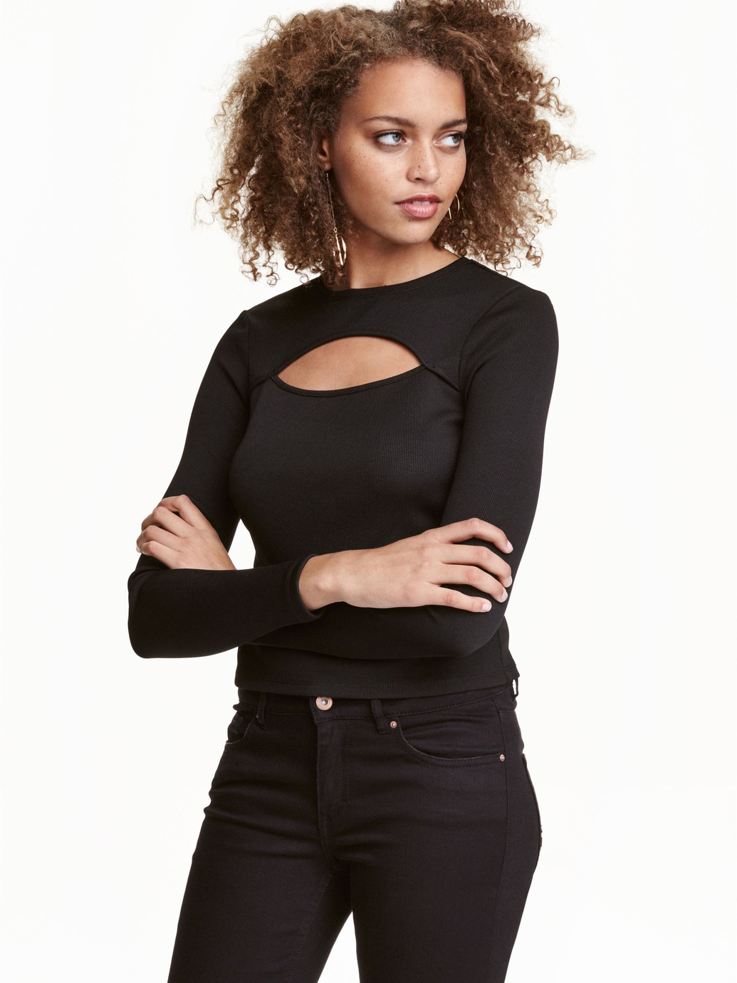 

Лонгслив H&M 0425812_ч M Черный