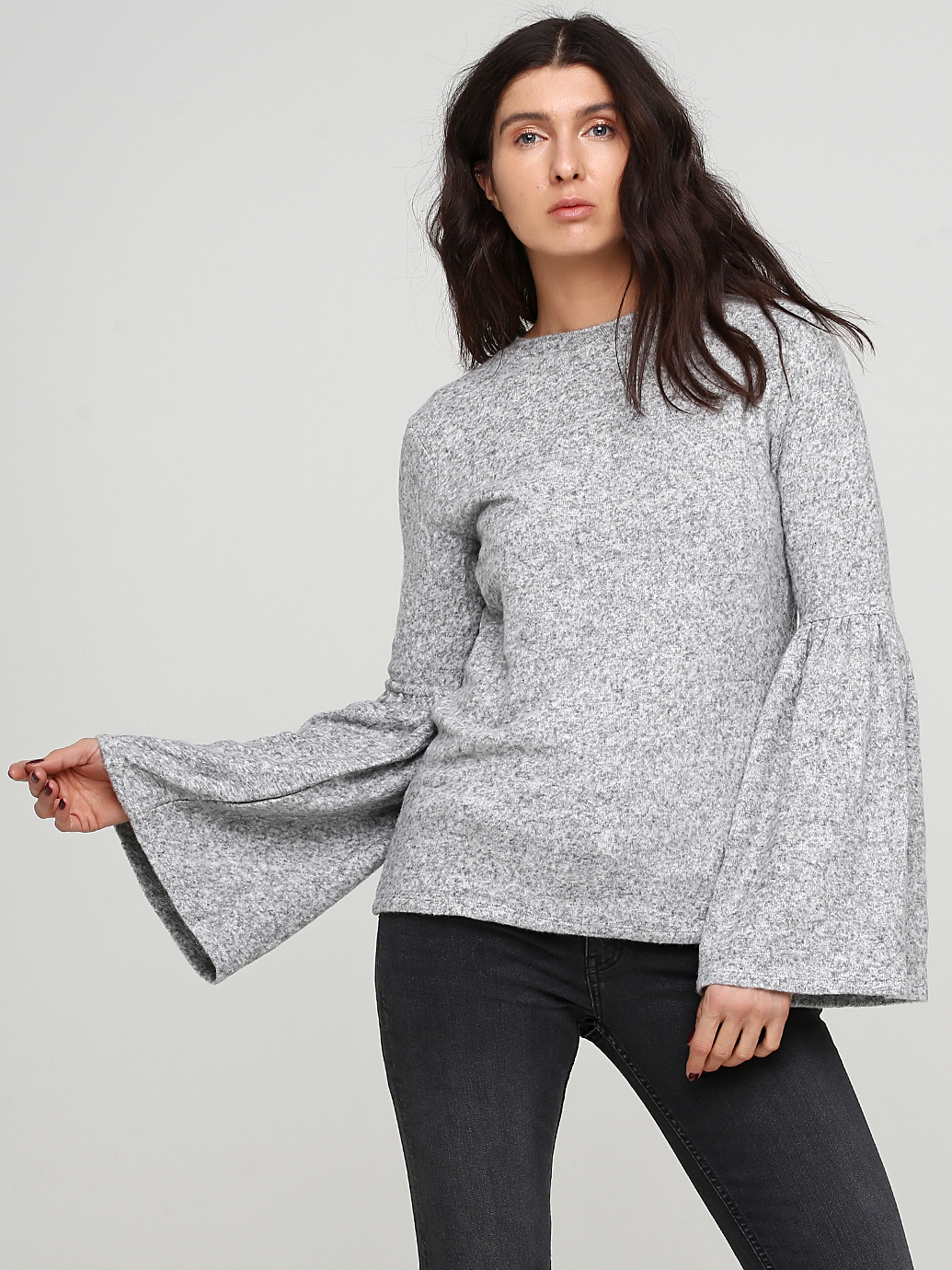 

Джемпер H&M 0581148_шир.рук S Серый